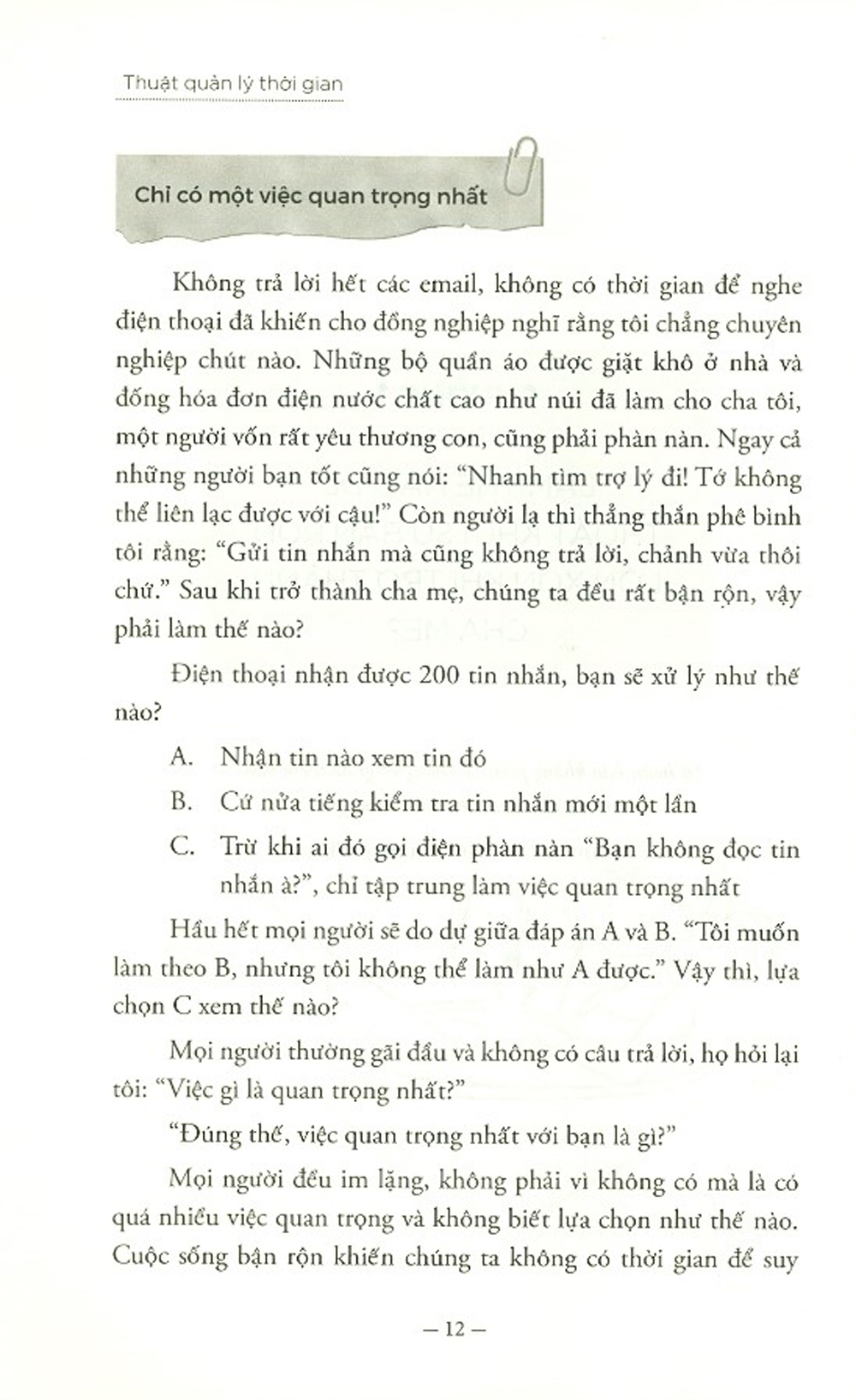 nghệ thuật quản lý thời gian của phụ huynh