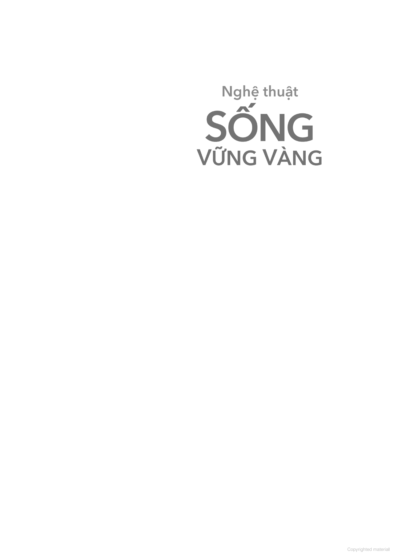 nghệ thuật sống vững vàng