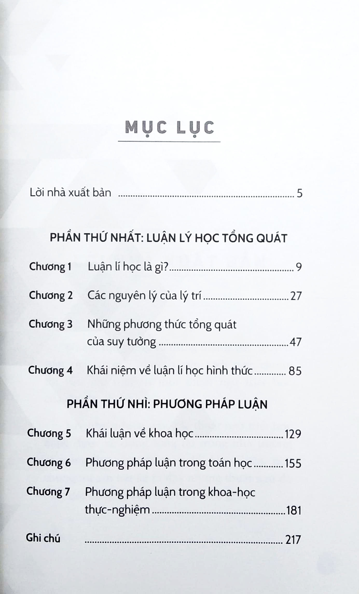 nghệ thuật suy tưởng - luận lí học tổng quát và phương pháp luận