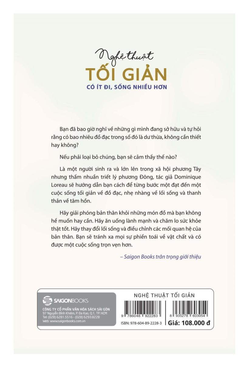 nghệ thuật tối giản - có ít đi, sống nhiều hơn (tái bản 2018)