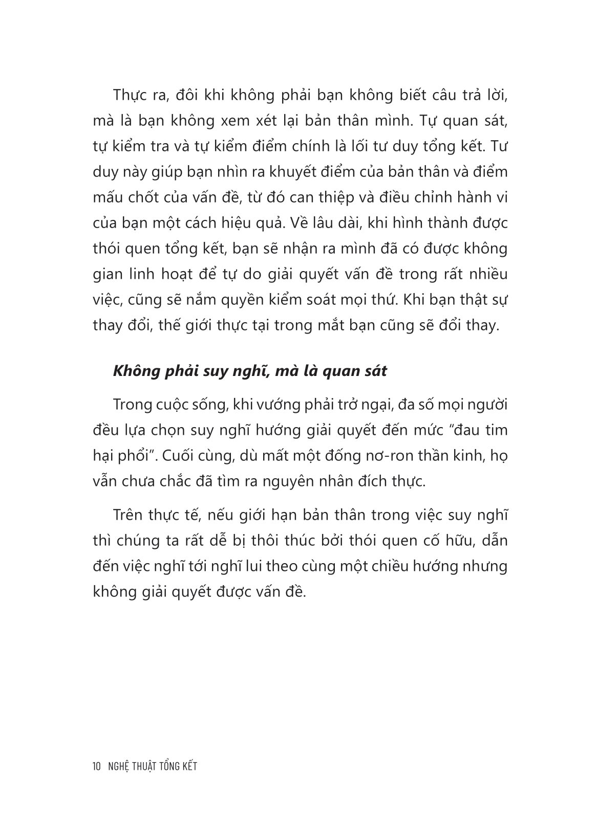 nghệ thuật tổng kết