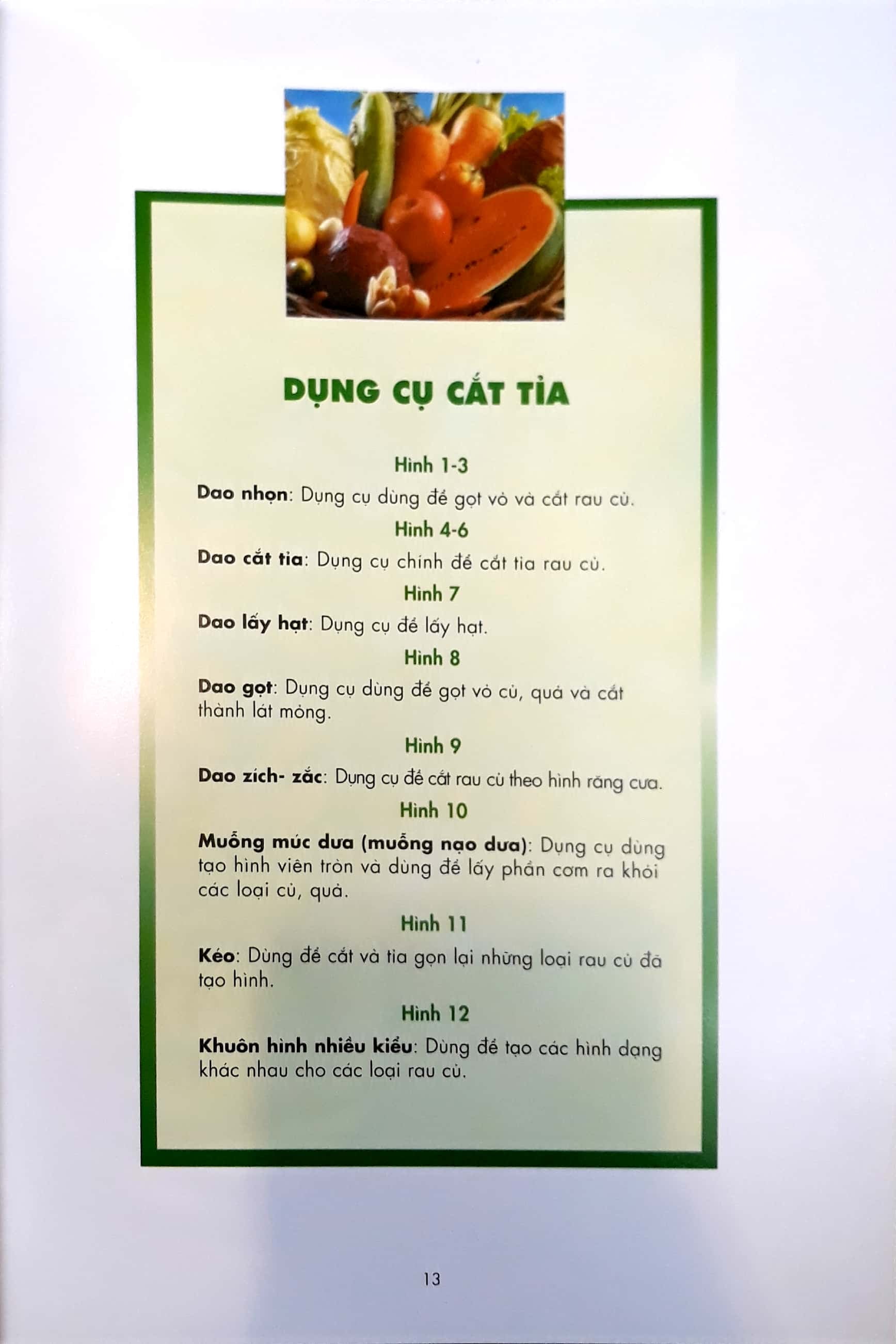 nghệ thuật trang trí & cắt tỉa rau củ