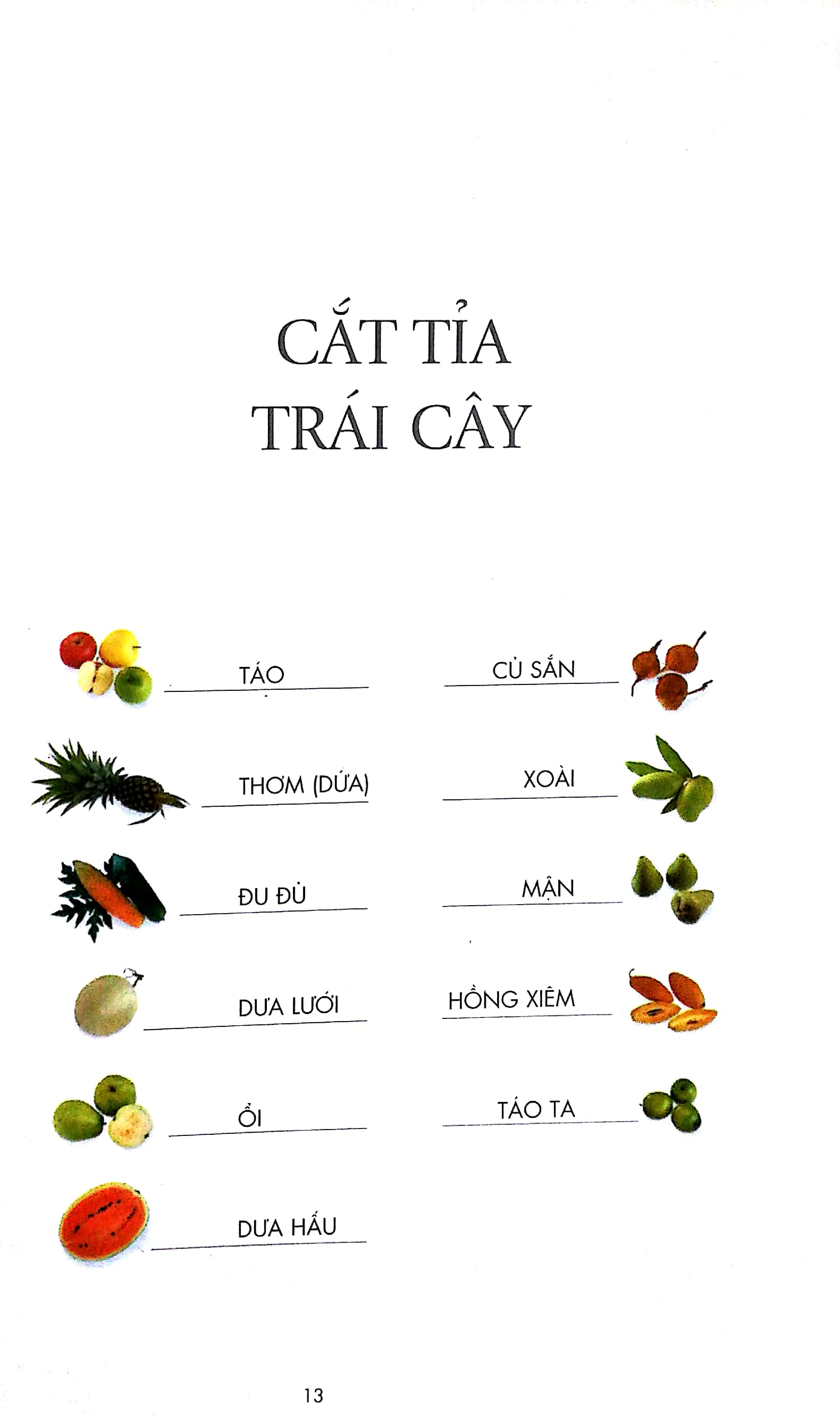 nghệ thuật trang trí & cắt tỉa trái cây