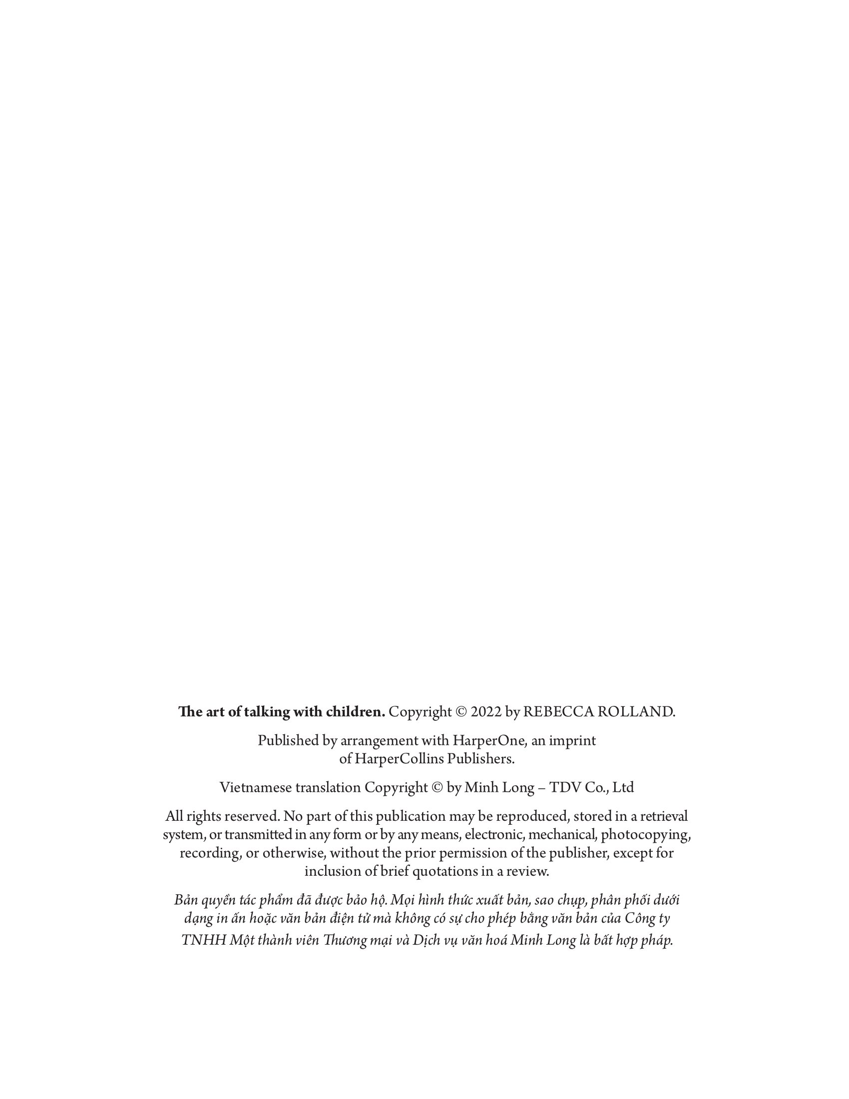 nghệ thuật trò chuyện cùng trẻ