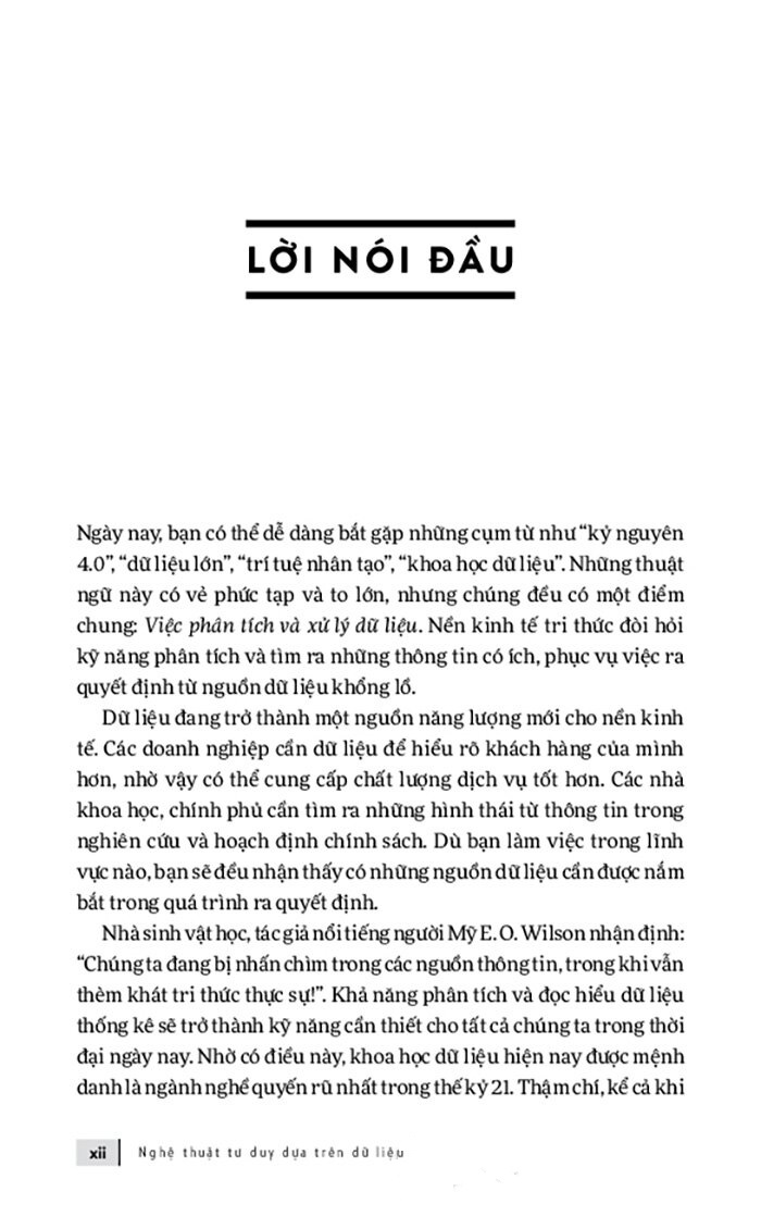 nghệ thuật tư duy dựa trên dữ liệu - để ra quyết định thông minh hơn trong một thê giới không chắc chắn