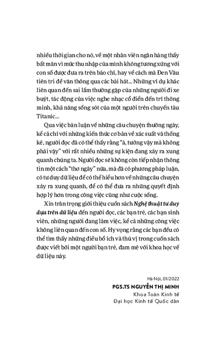 nghệ thuật tư duy dựa trên dữ liệu - để ra quyết định thông minh hơn trong một thê giới không chắc chắn