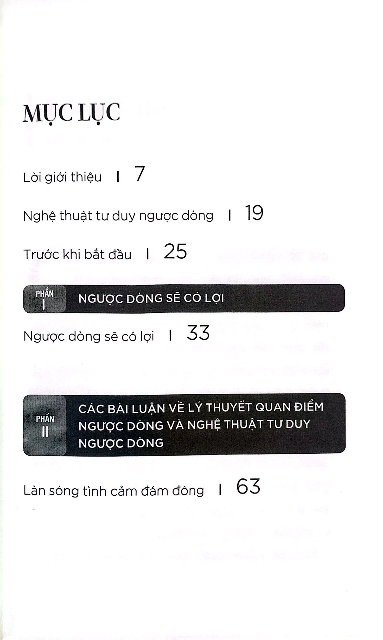 nghệ thuật tư duy ngược dòng