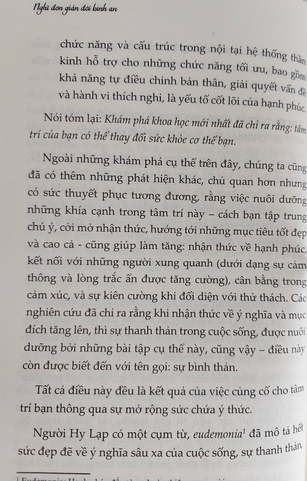 nghĩ đơn giản đời bình an