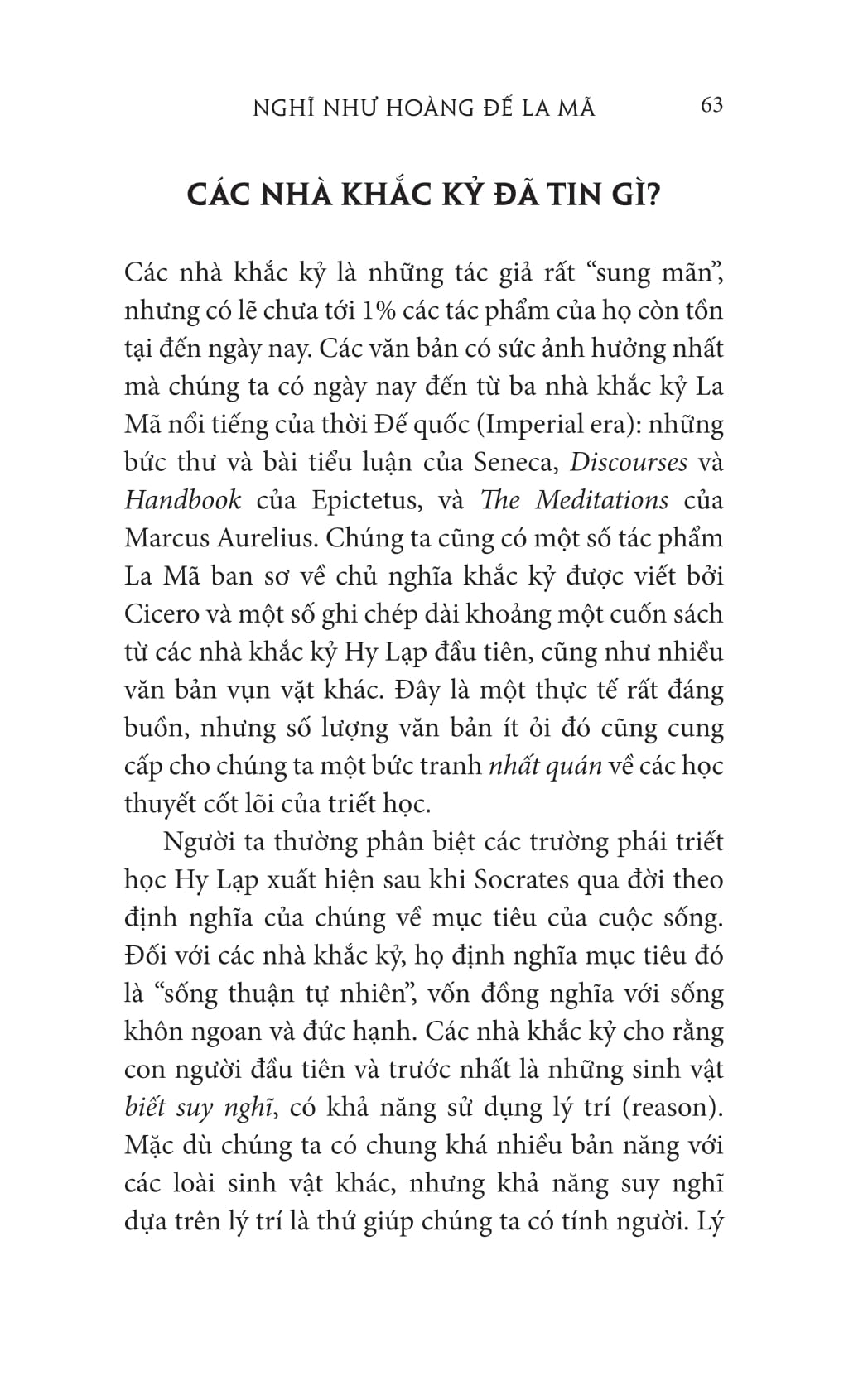 nghĩ như hoàng đế la mã: triết lý khắc kỷ của marcus aurelius