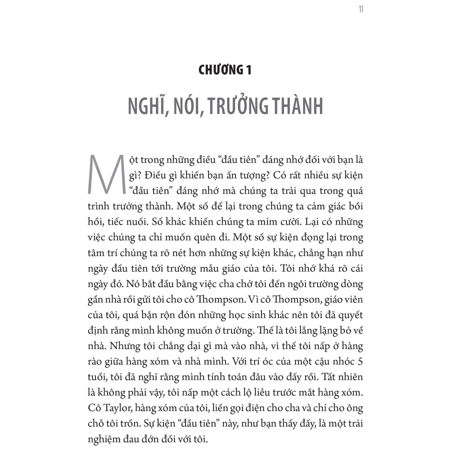 nghĩ, nói, trưởng thành và làm nên sự nghiệp