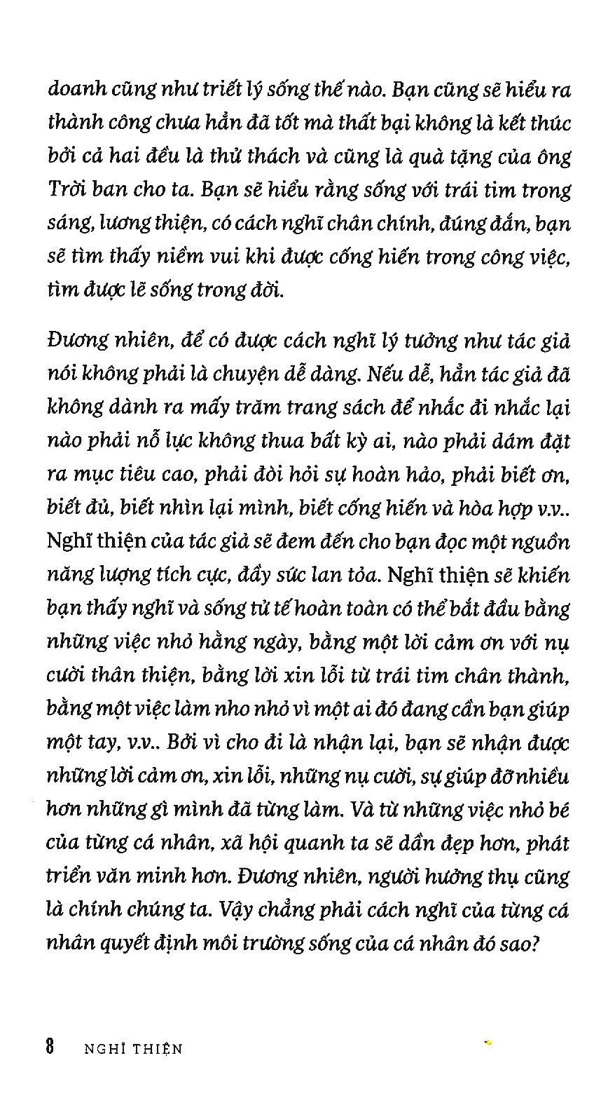nghĩ thiện - để cuộc đời và công việc viên mãn (tái bản 2023)