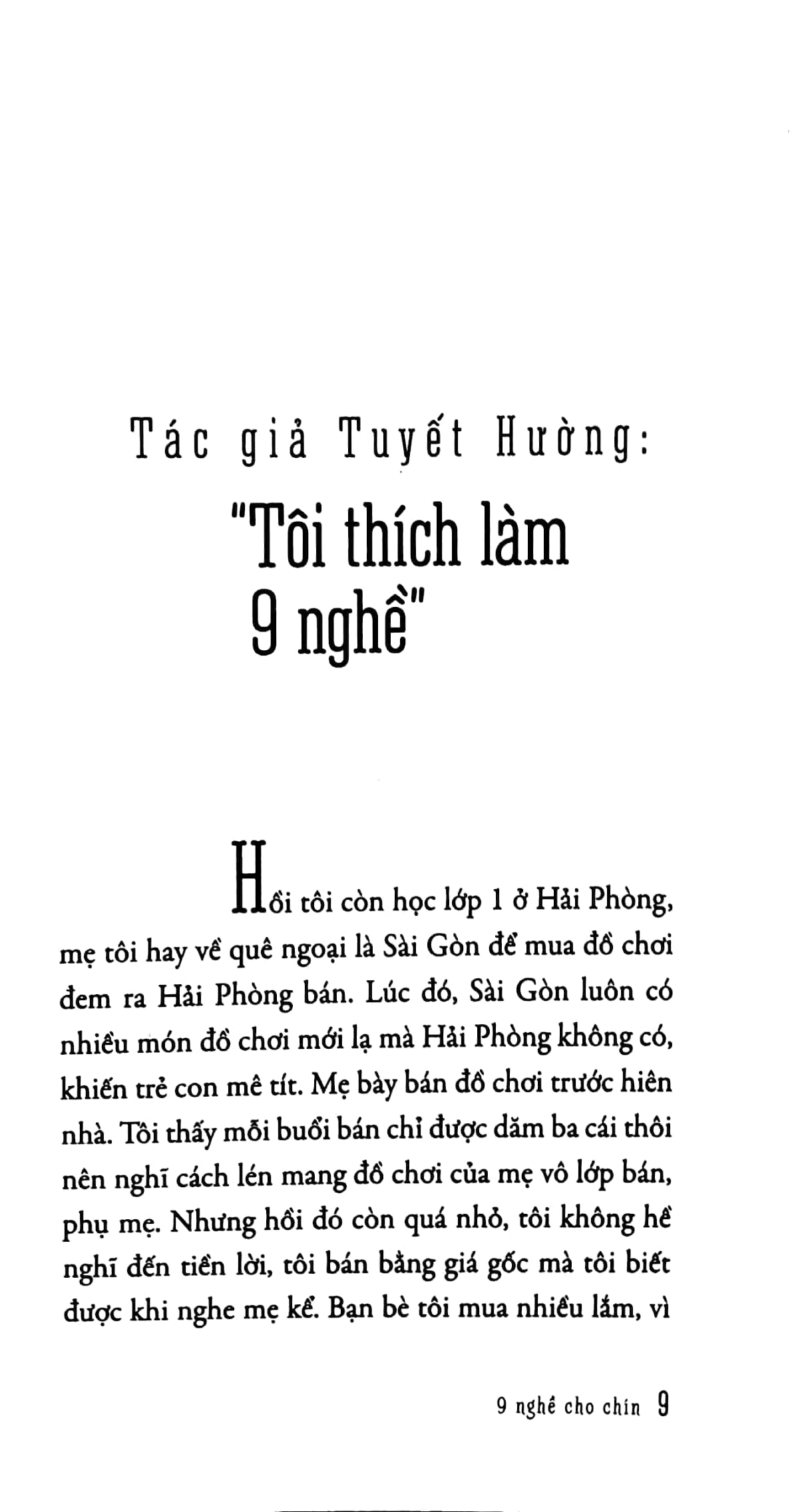 nghĩ thử làm thật - 9 nghề cho chín