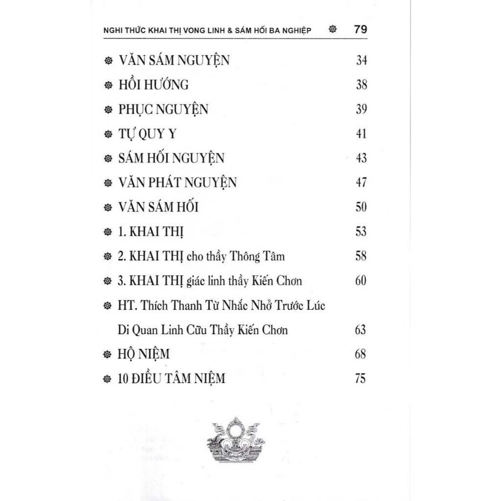 nghi thức khai thị vong linh và sám hối ba nghiệp