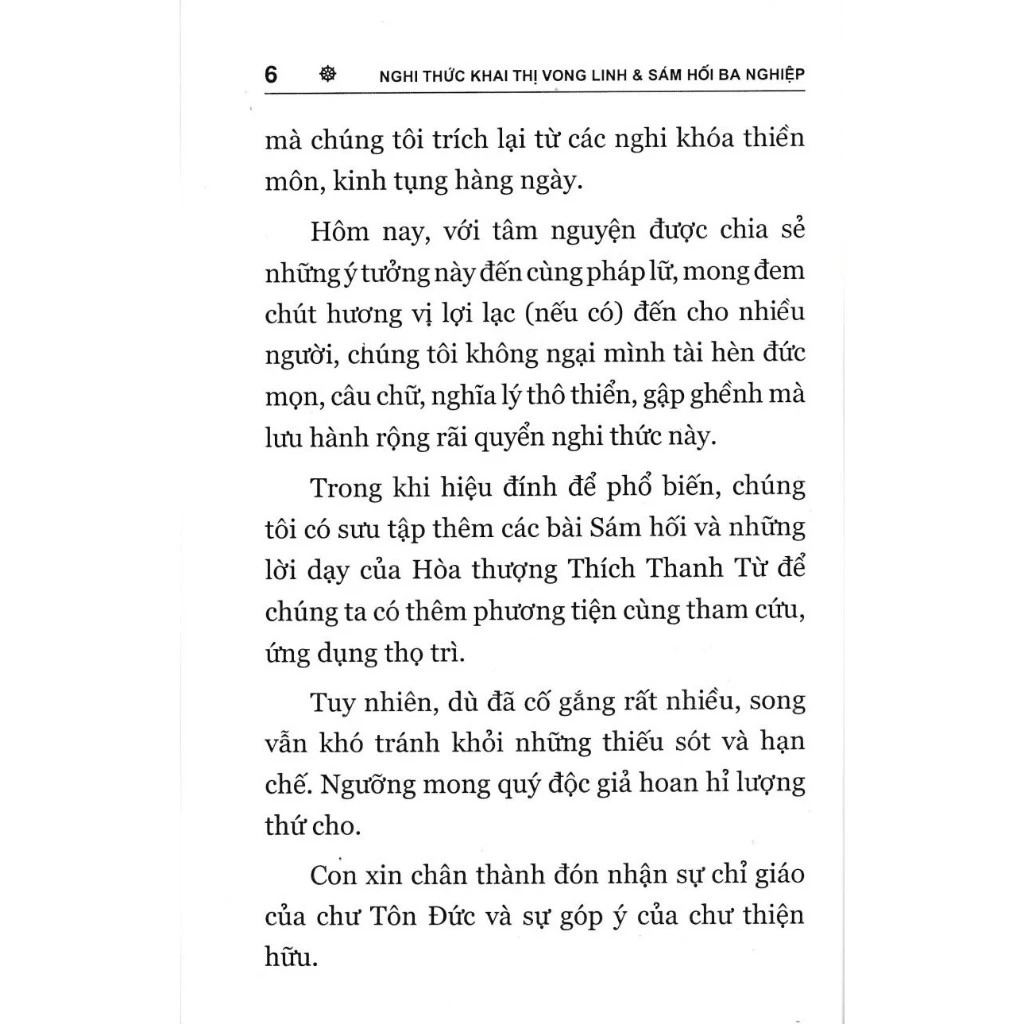 nghi thức khai thị vong linh và sám hối ba nghiệp