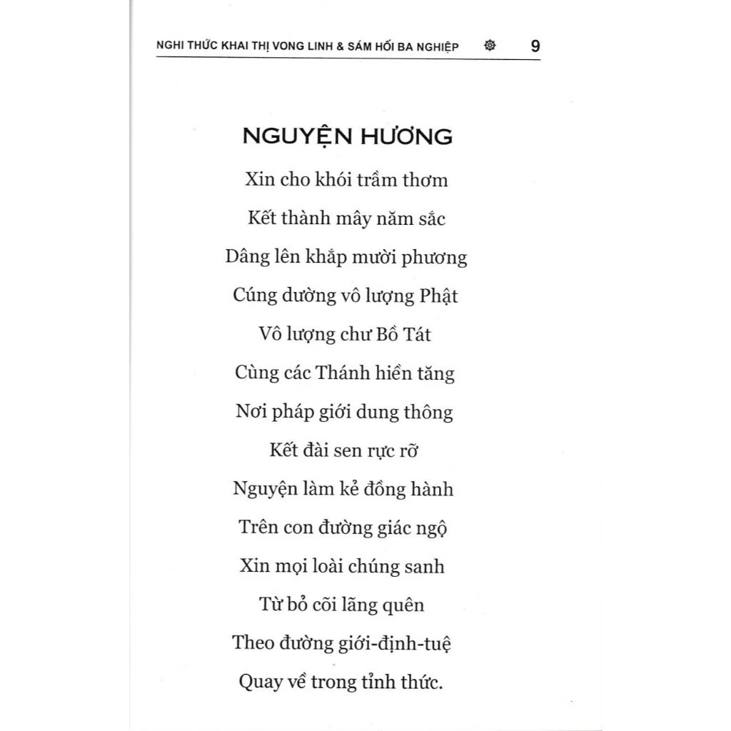 nghi thức khai thị vong linh và sám hối ba nghiệp