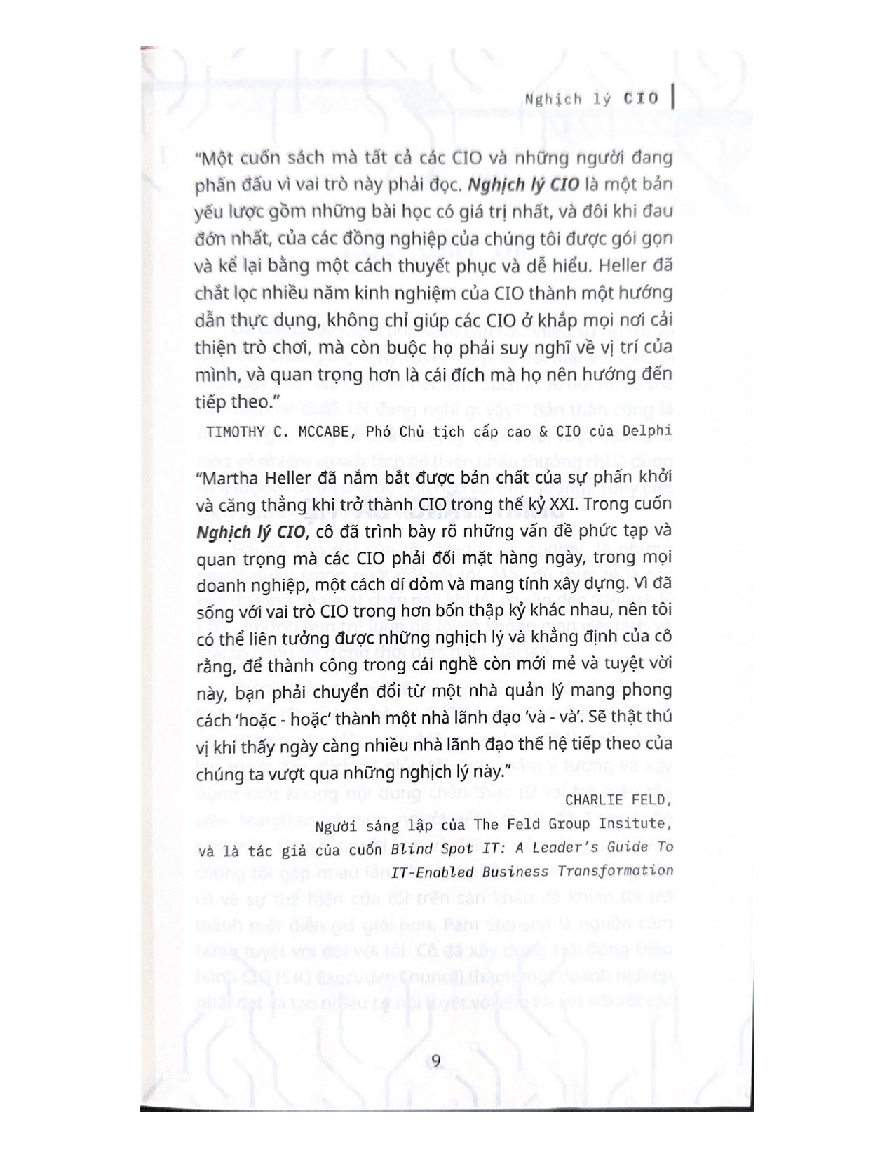 nghịch lý cio - hóa giải các mâu thuẫn của lãnh đạo it