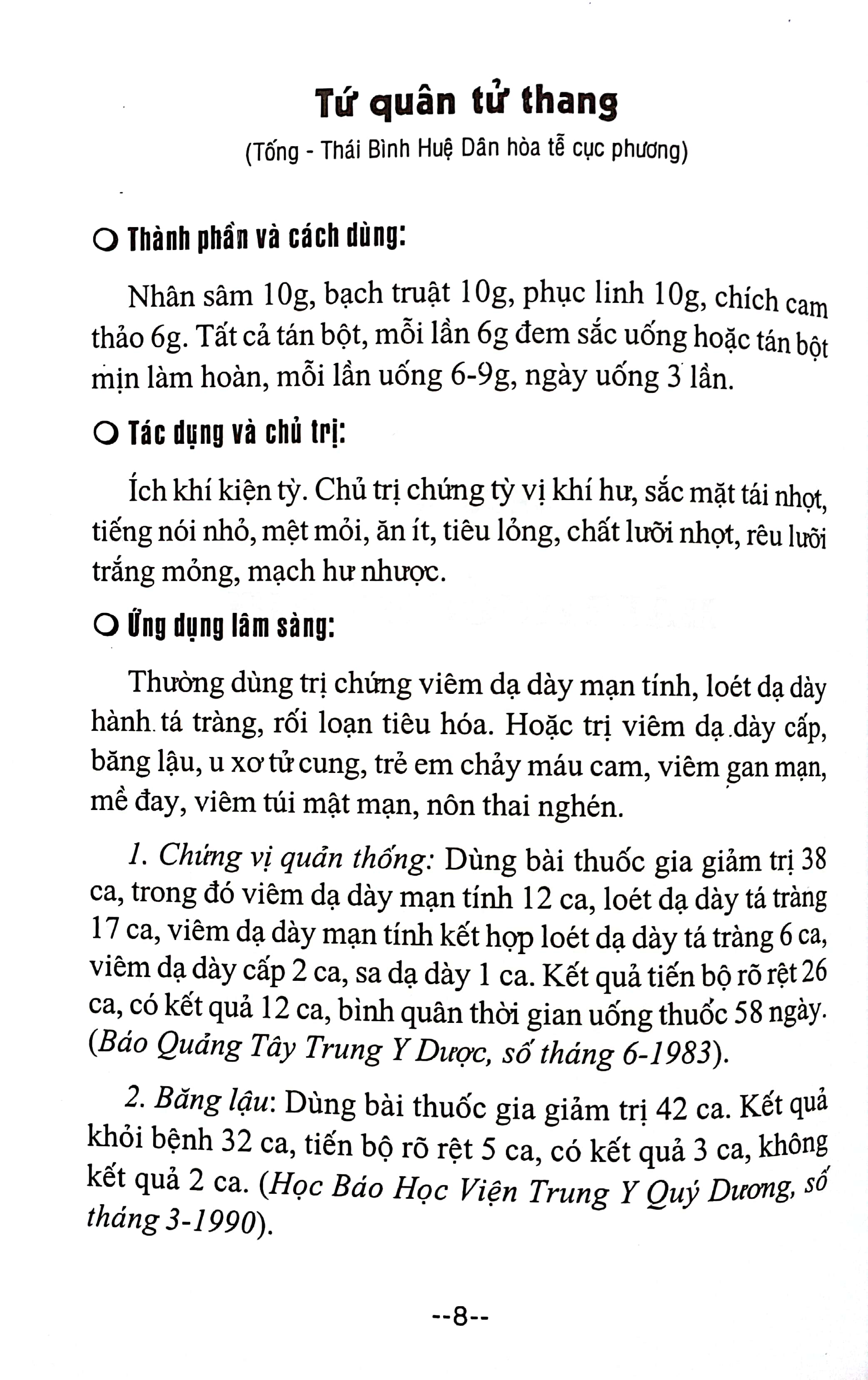 nghiên cứu và ứng dụng lâm sàng những bài thuốc bổ đông y chọn lọc