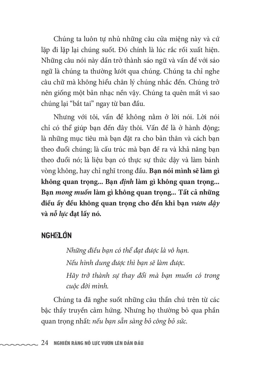 nghiến răng nỗ lực, vươn lên dẫn đầu