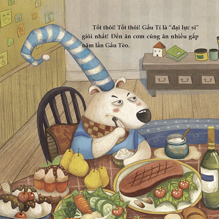 ngôi nhà nhỏ ấm áp - gấu tí và gấu tèo