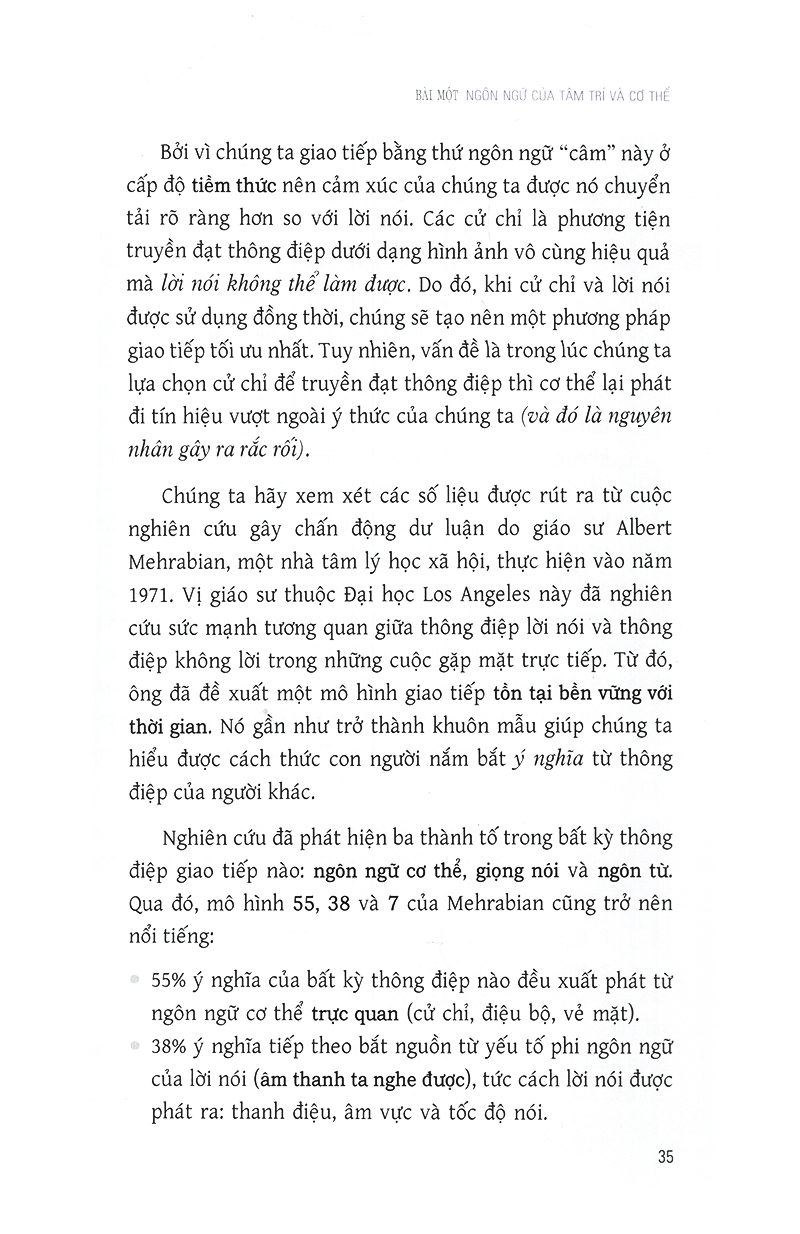 ngôn ngữ cơ thể - 7 bài học đơn giản để làm chủ ngôn ngữ không lời (tái bản)