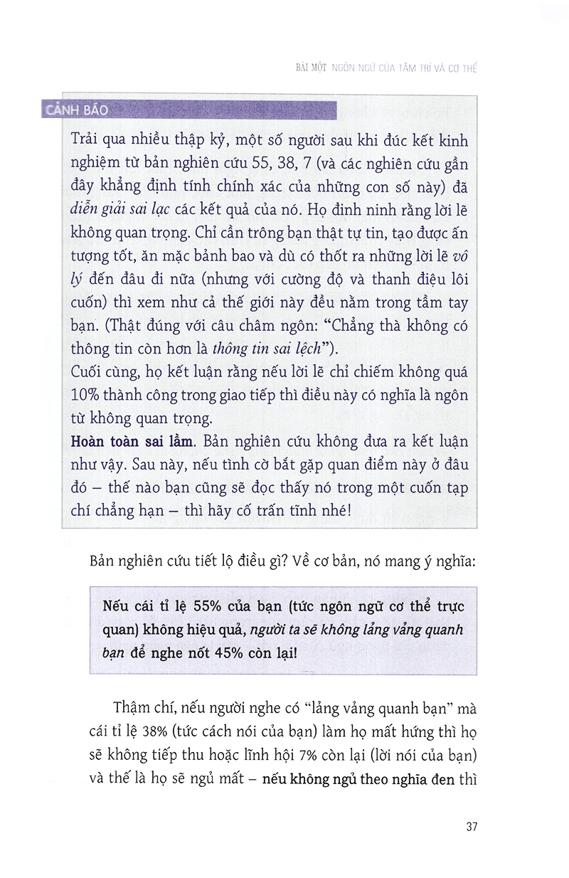 ngôn ngữ cơ thể - 7 bài học đơn giản để làm chủ ngôn ngữ không lời (tái bản)