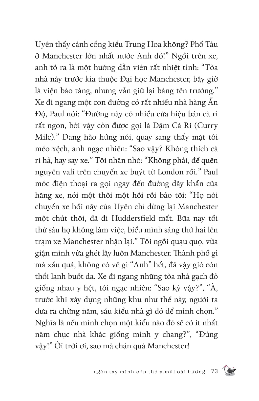 ngón tay mình còn thơm mùi oải hương