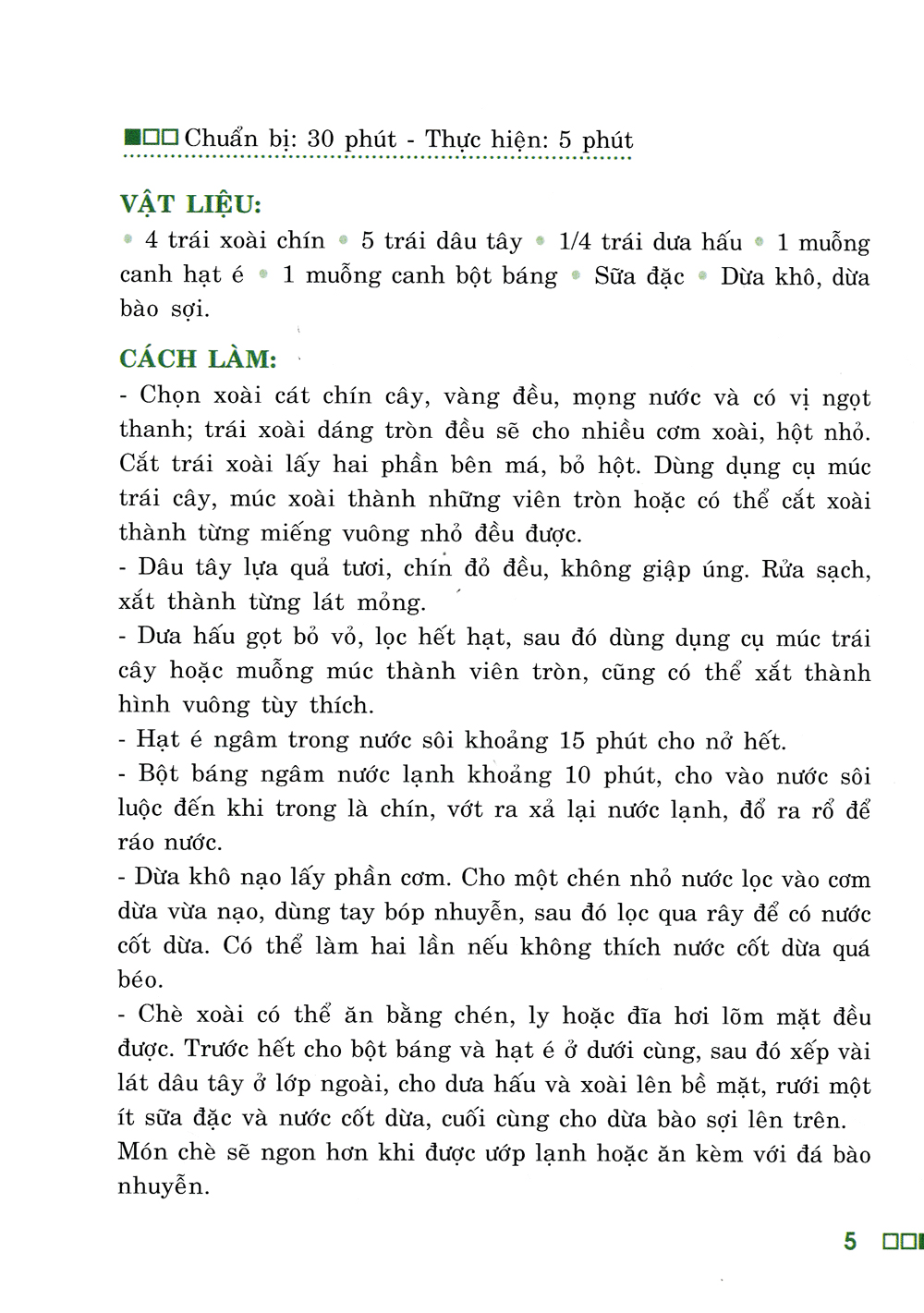 ngọt ngào chè nam bộ