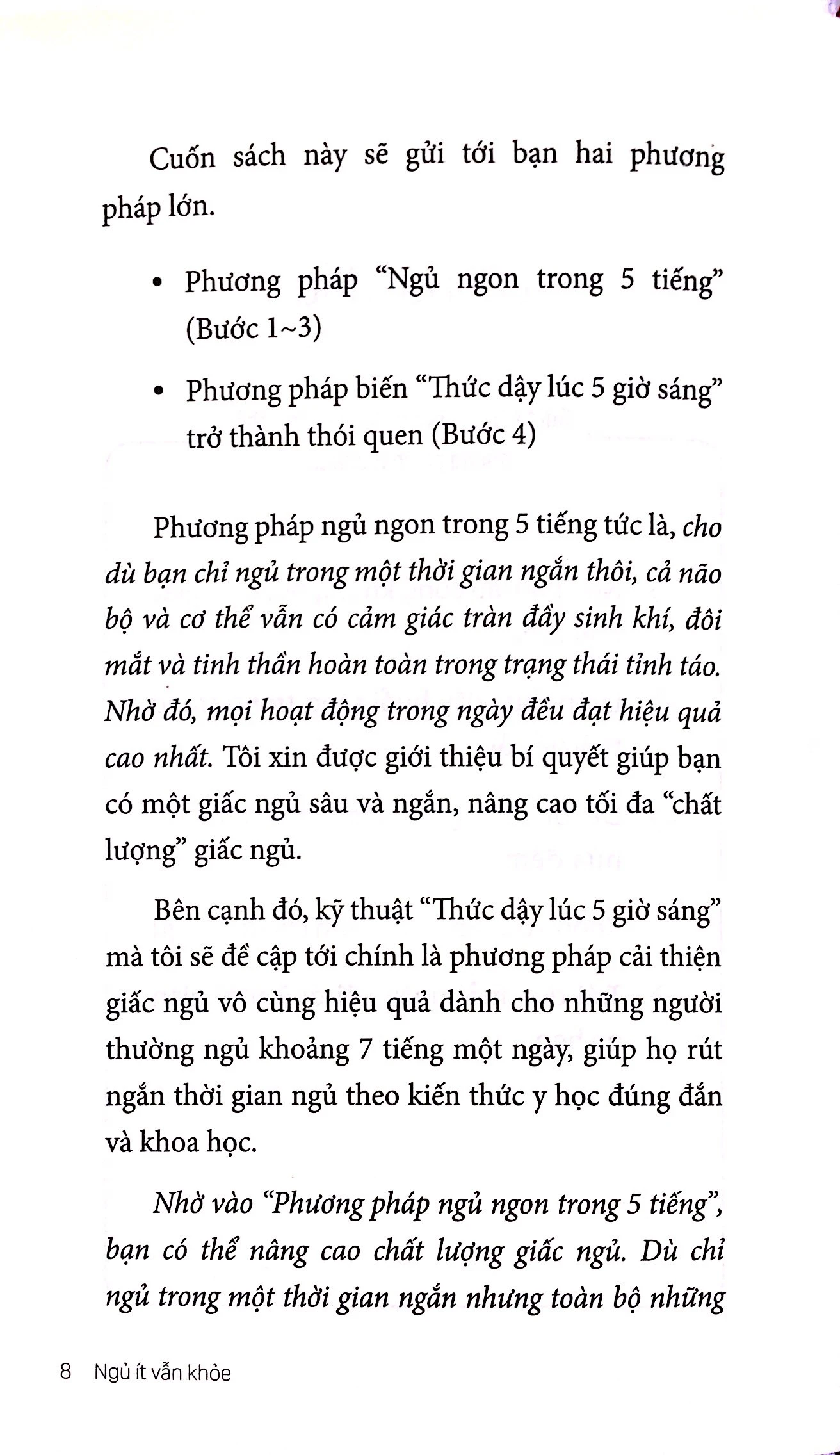 ngủ ít vẫn khỏe - 5 tiếng là đủ sao phải là 8? (tái bản)