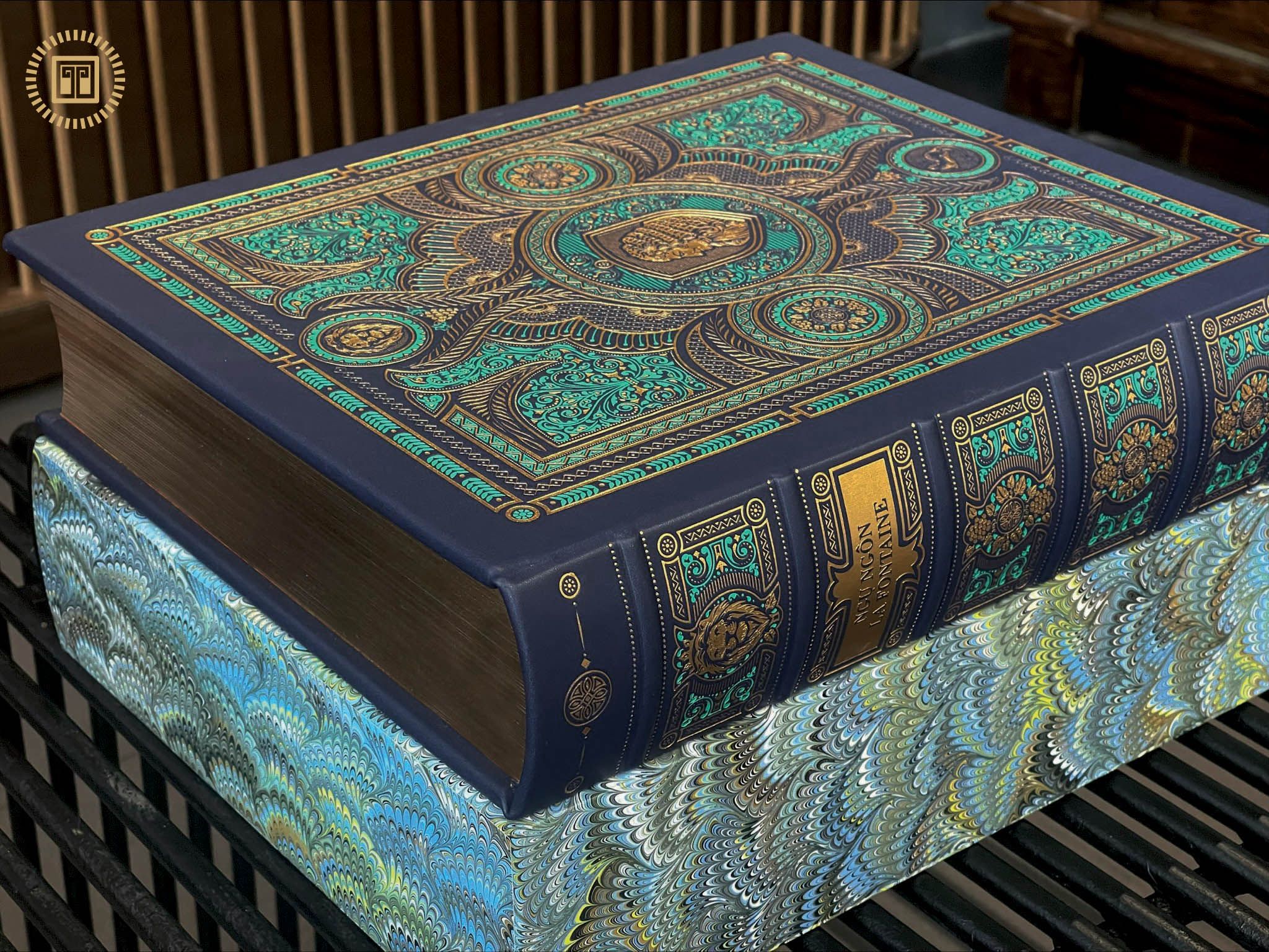 ngụ ngôn la fontaine - ấn bản giới hạn - bìa da