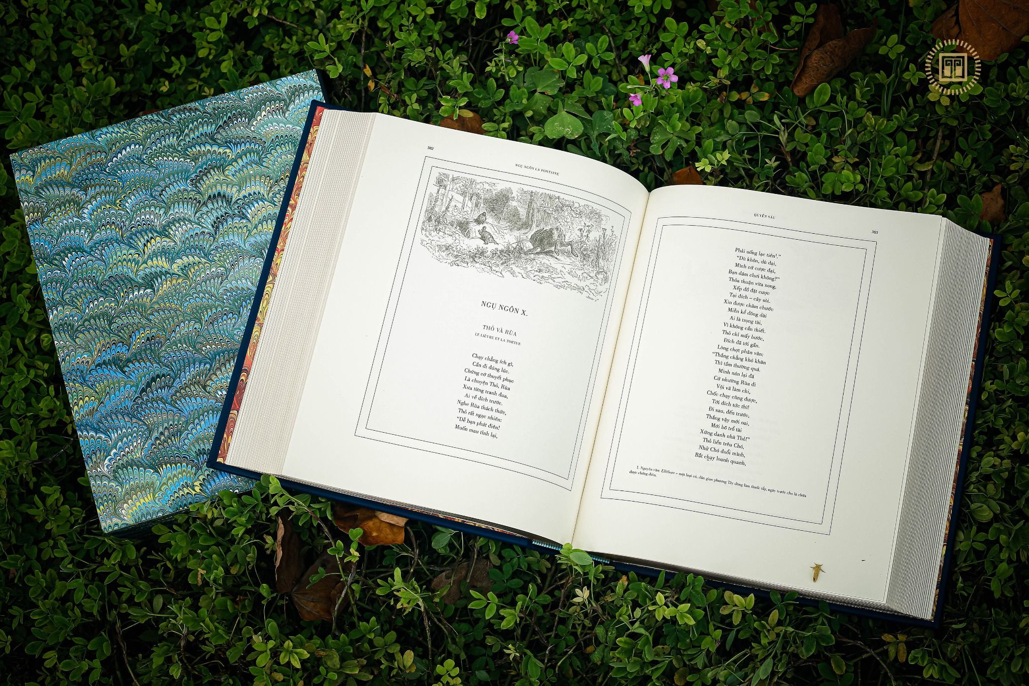 ngụ ngôn la fontaine - ấn bản giới hạn - bìa da