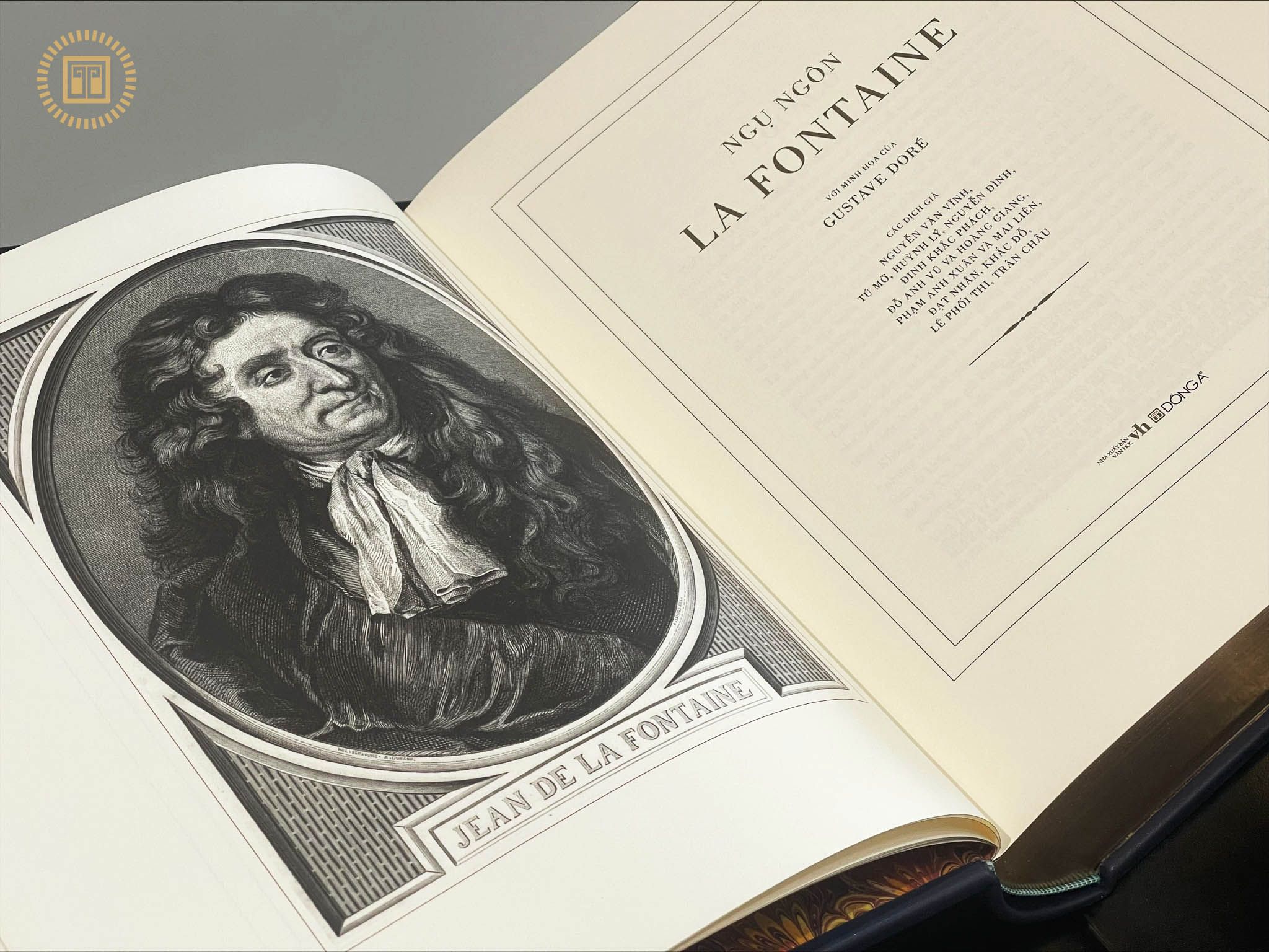ngụ ngôn la fontaine - ấn bản giới hạn - bìa da