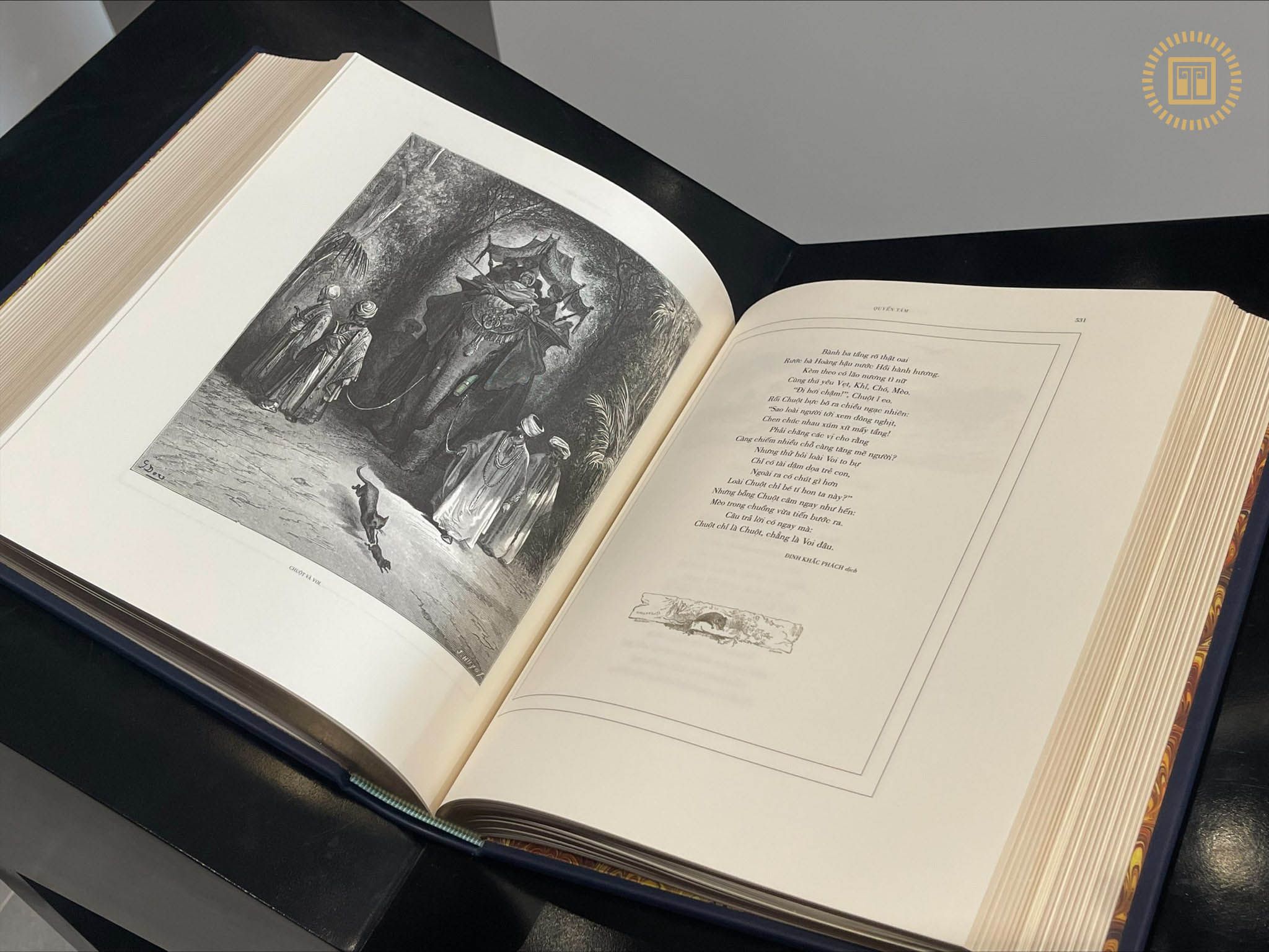 ngụ ngôn la fontaine - ấn bản giới hạn - bìa da