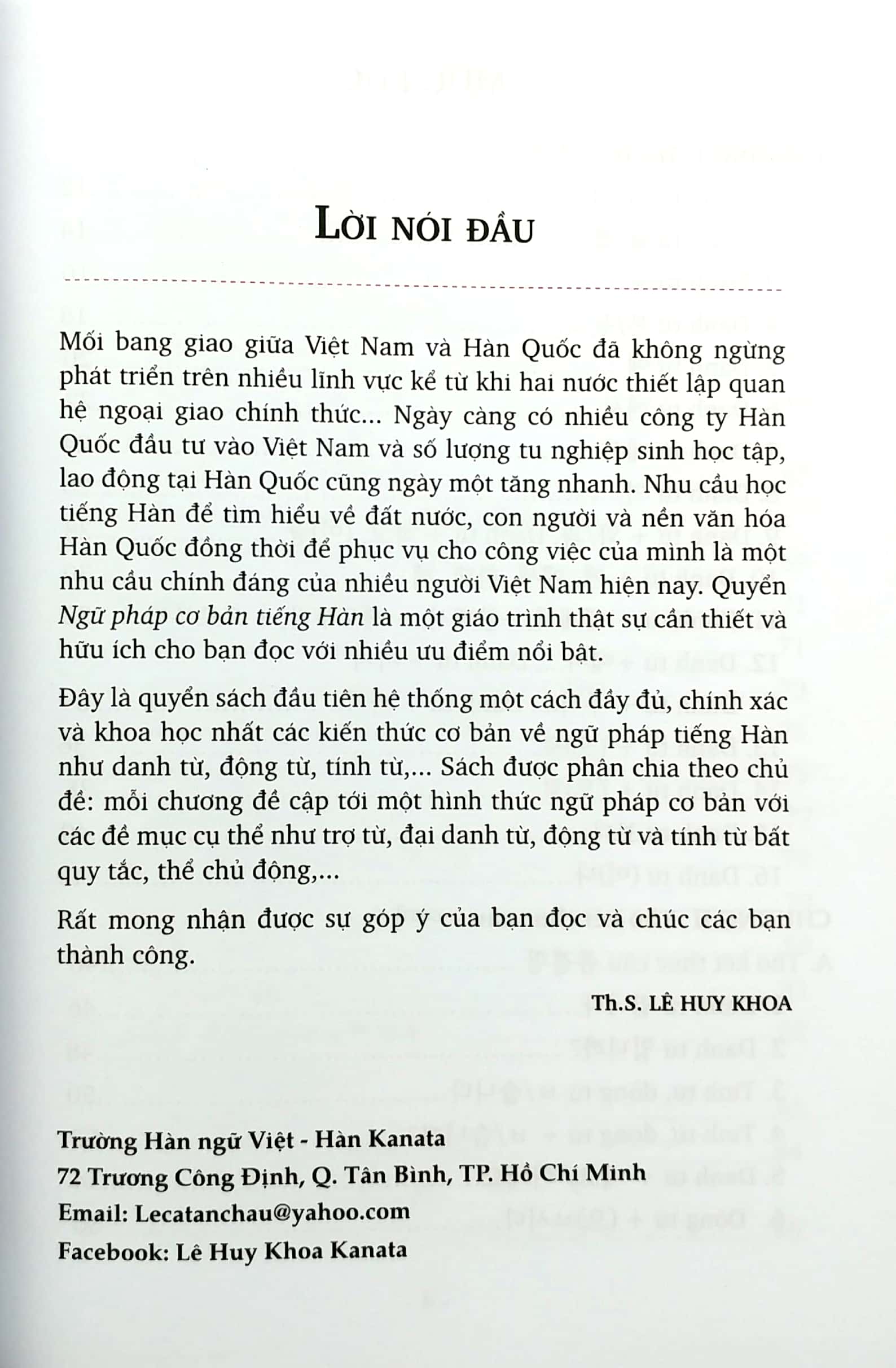 ngữ pháp cơ bản tiếng hàn