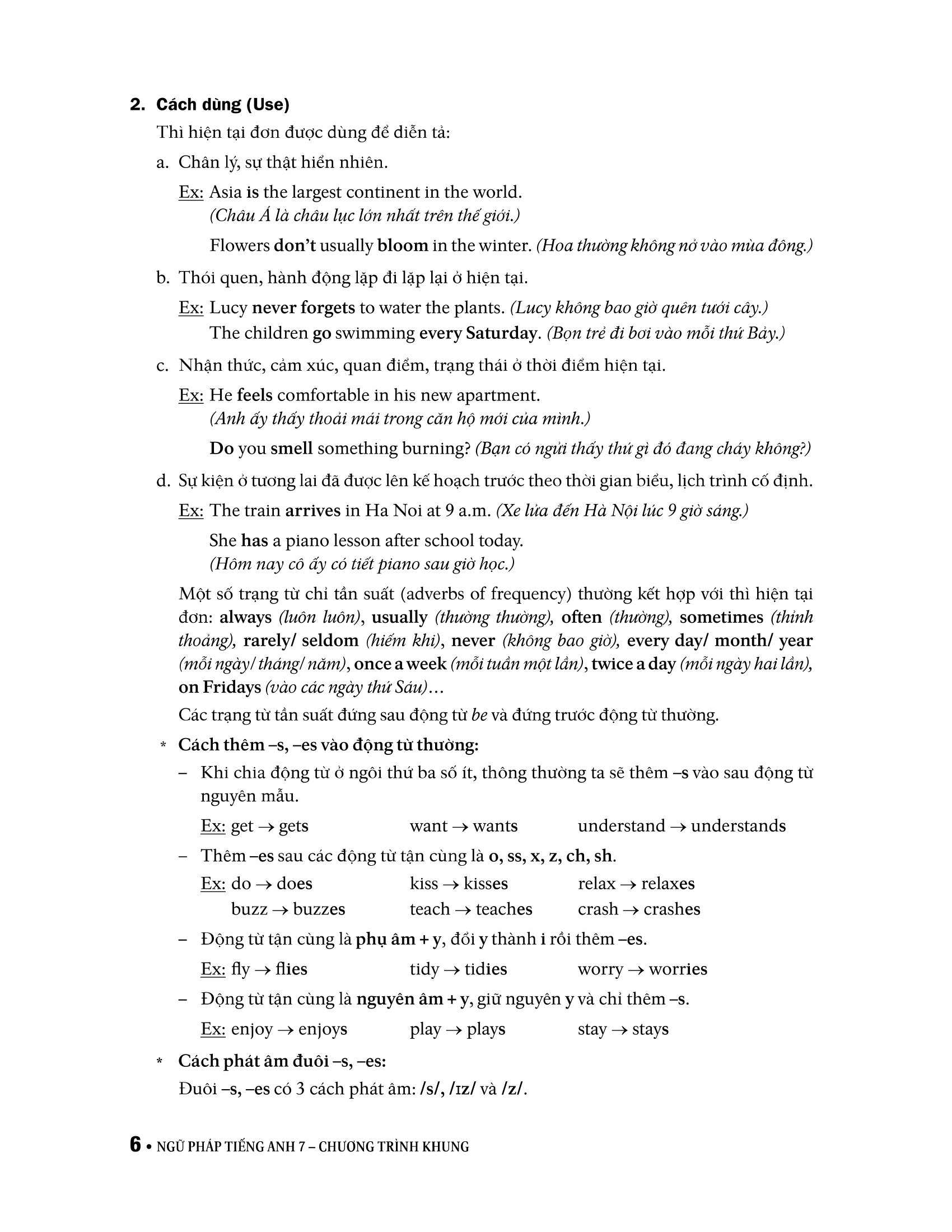 ngữ pháp tiếng anh 7 (theo chương trình khung của bộ giáo dục và đào tạo)