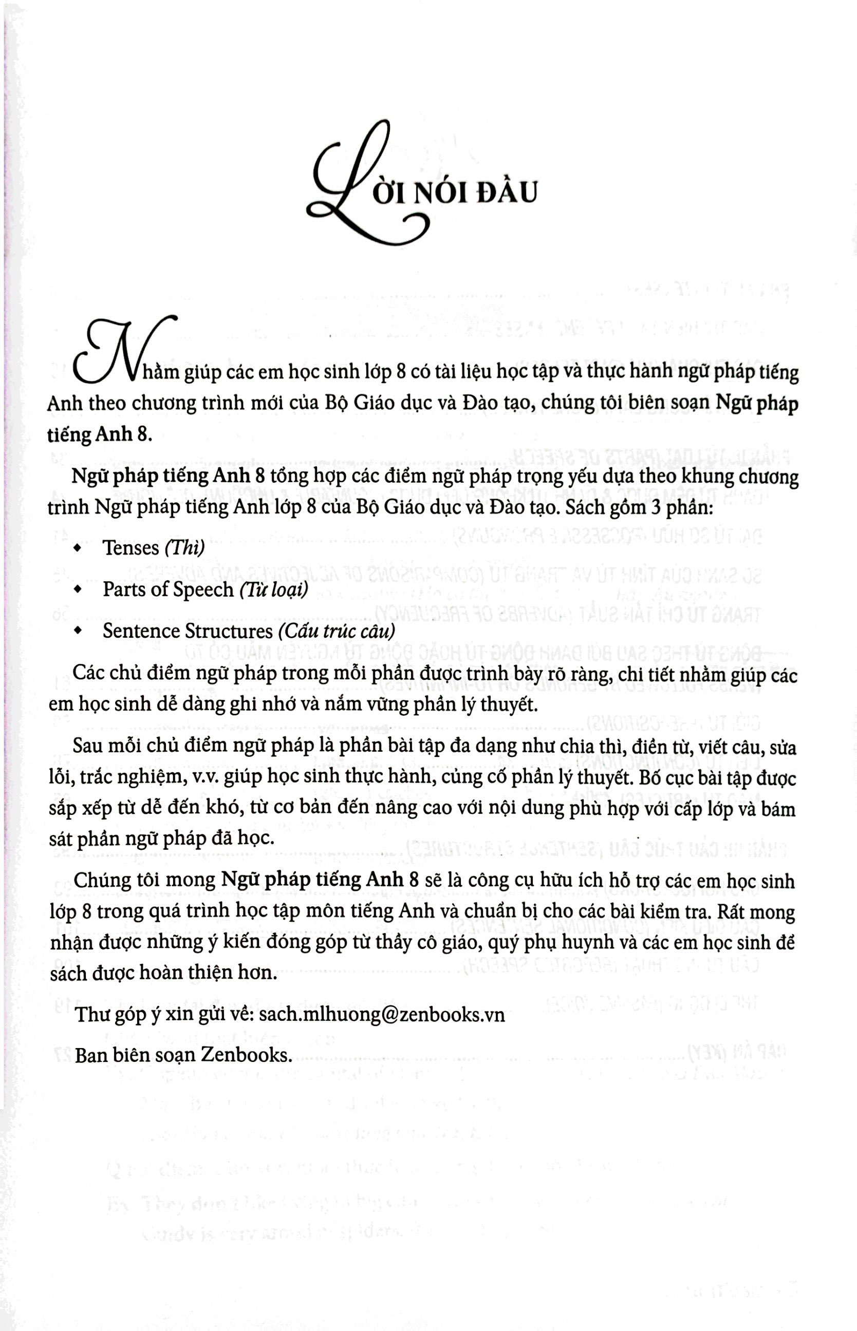 ngữ pháp tiếng anh lớp 8 (theo chương trình khung của bộ giáo dục và đào tạo)