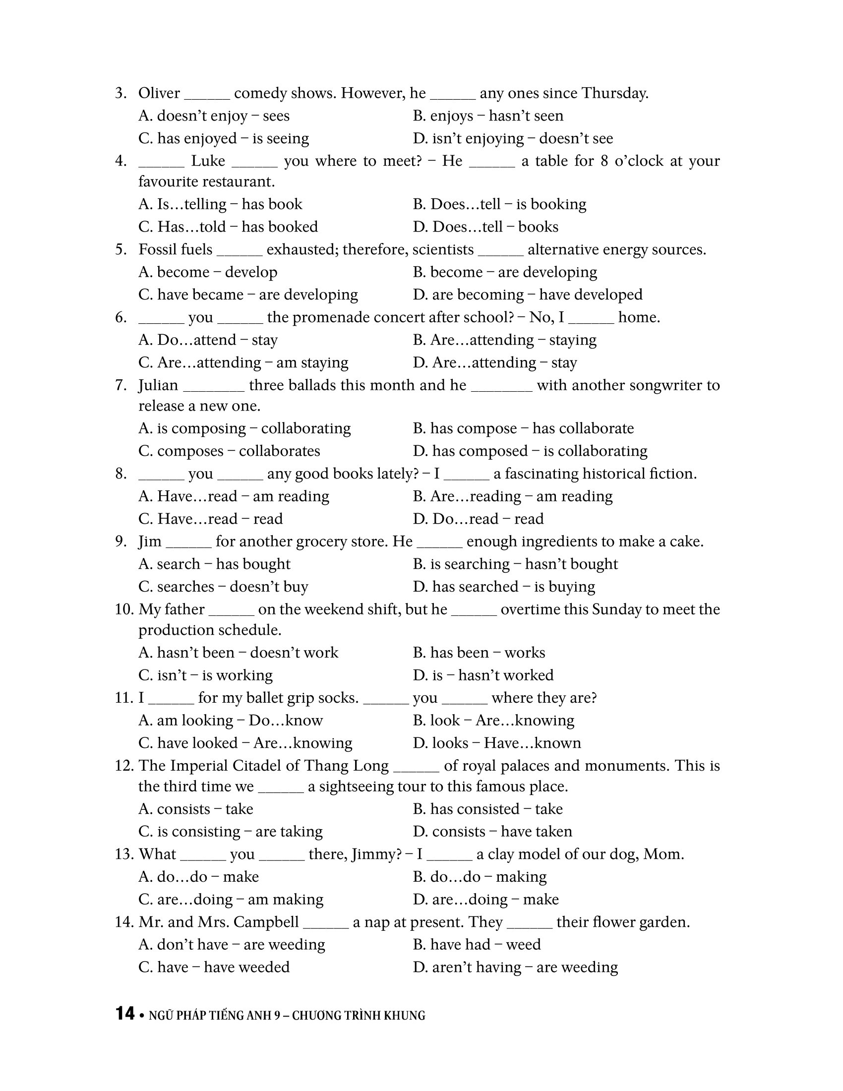 ngữ pháp tiếng anh lớp 9 - theo chương trình khung của bộ gd&đt