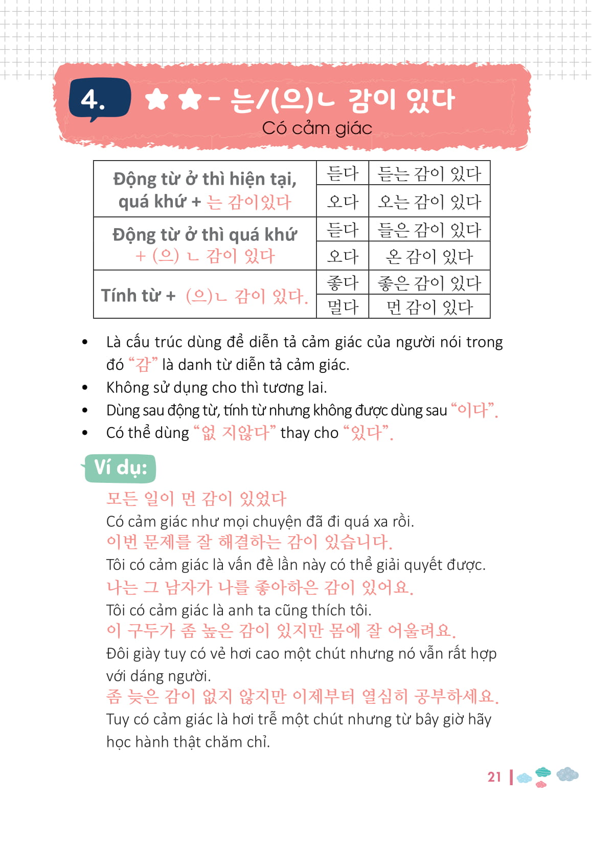 ngữ pháp tiếng hàn bỏ túi