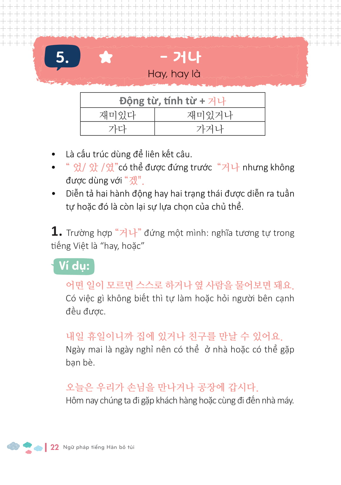 ngữ pháp tiếng hàn bỏ túi