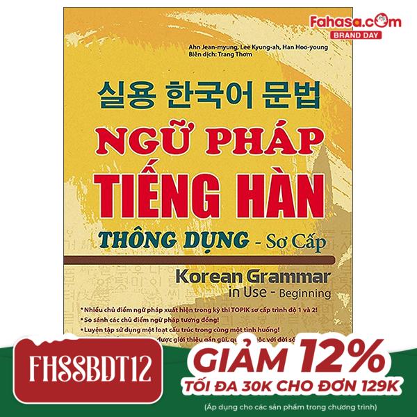 ngữ pháp tiếng hàn thông dụng sơ cấp (tái bản)