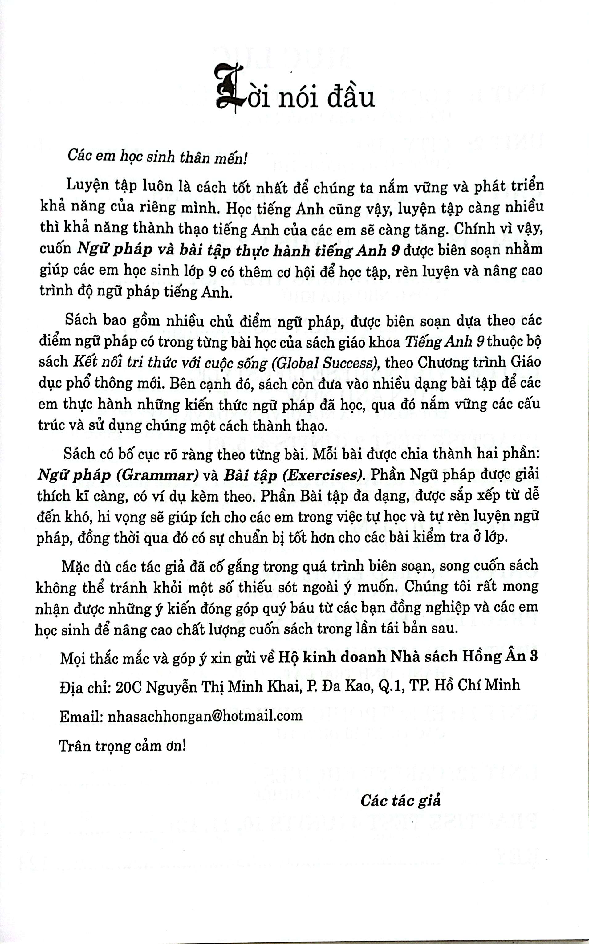 Ngu Phap Va Bai Tap Thuc Hanh Tieng Anh 9 (Ket Noi)