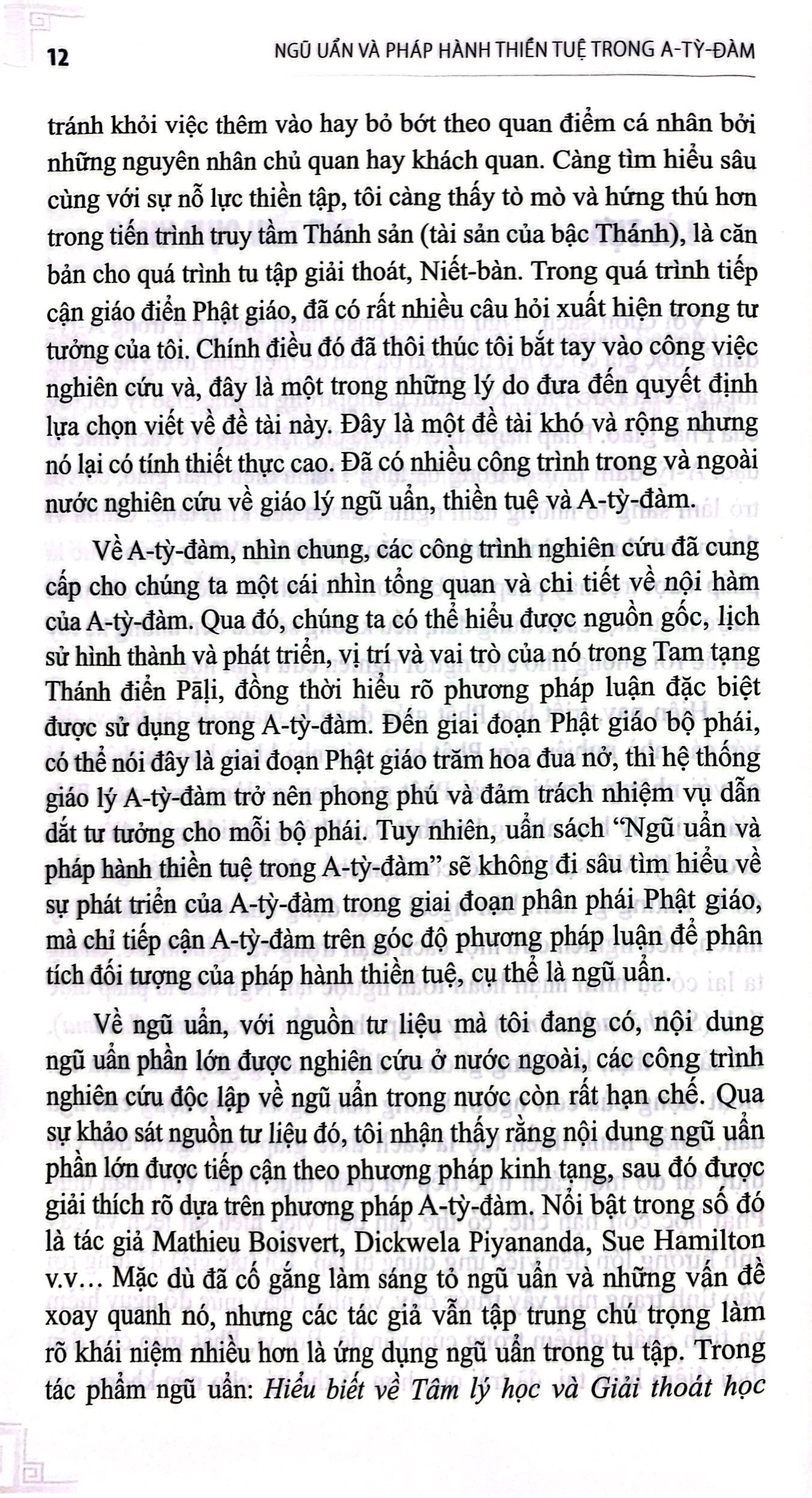 ngũ uẩn và pháp hành thiền tuệ trong a-tỳ-đàm