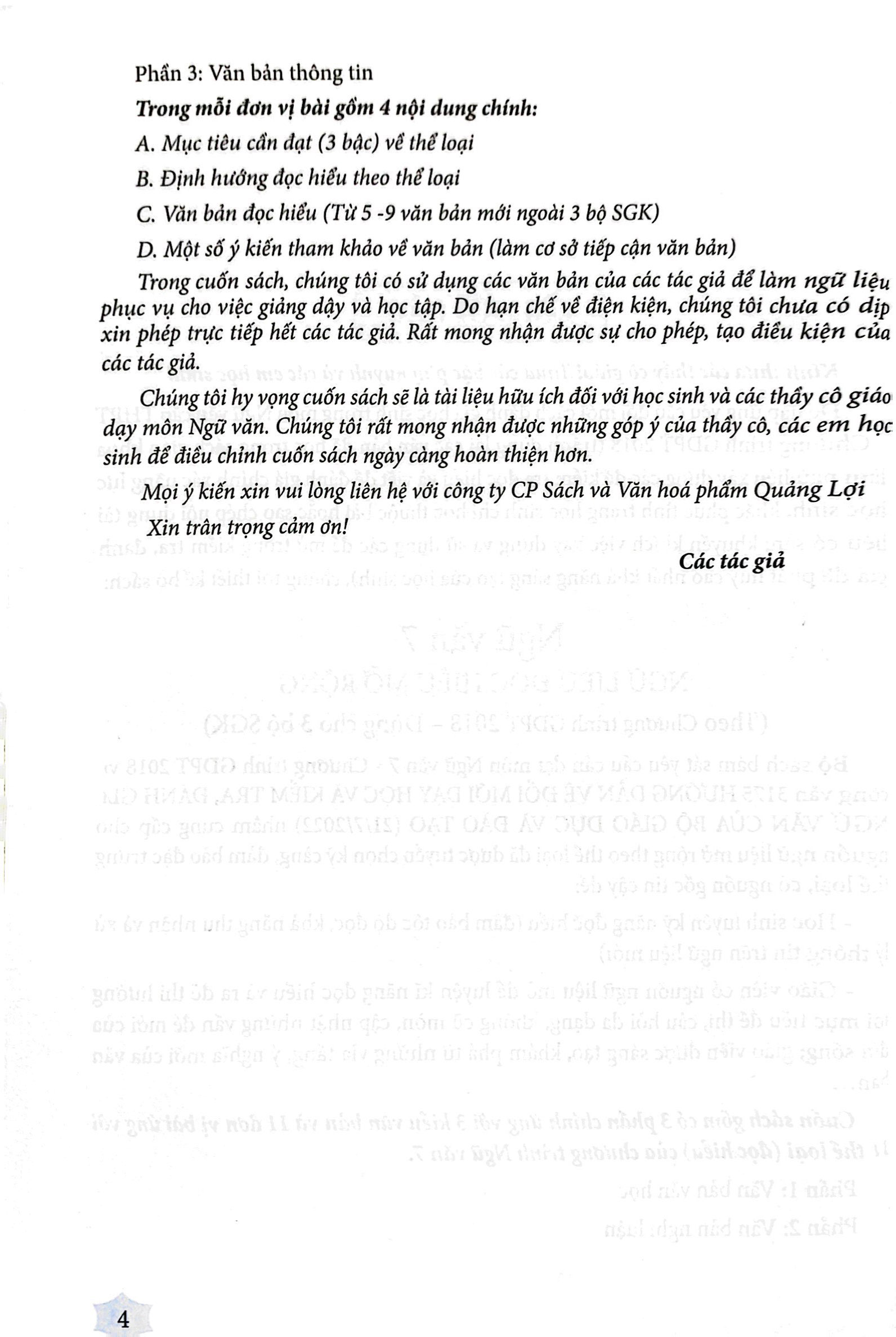 Ngu Van 7 - Ngu Lieu Doc Hieu Mo Rong (Theo Chuong Trinh Giao Duc Pho Thong 2018)