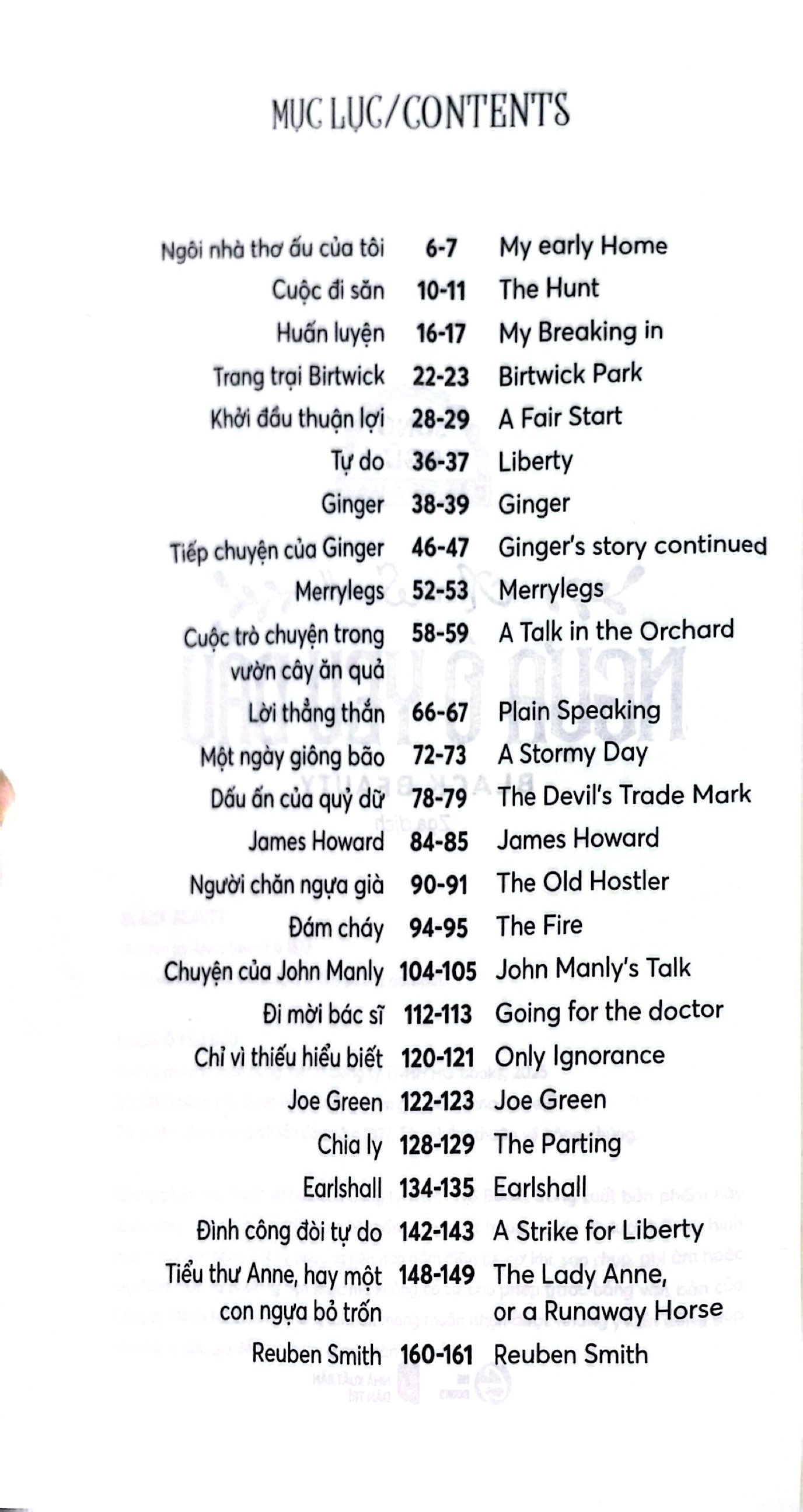 ngựa ô yêu dấu - black beauty - song ngữ việt-anh