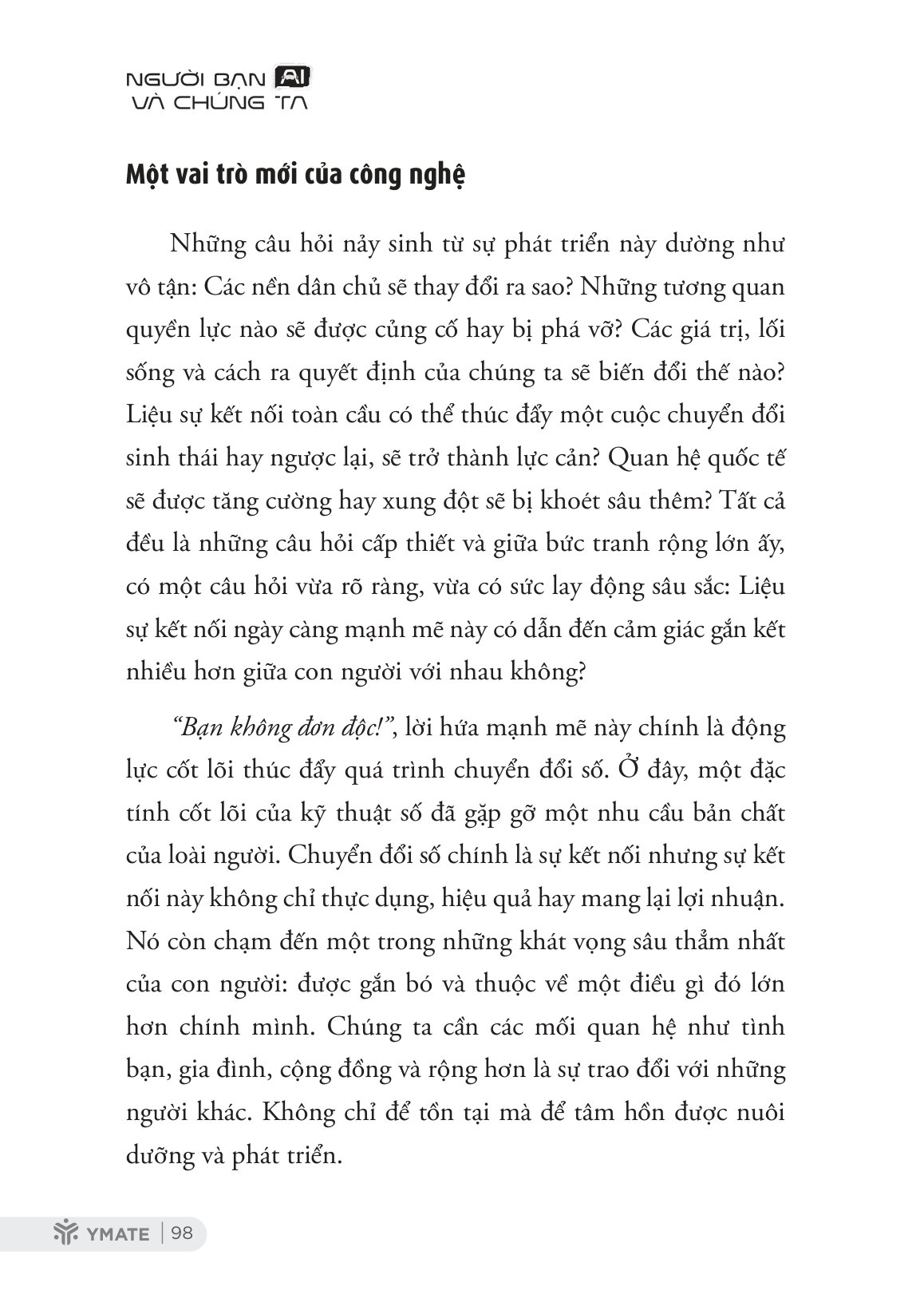 Người Bạn AI Và Chúng Ta - Triết Học Về Một Tương Lai Đáng Sống Giữa Con Người Và Công Nghệ