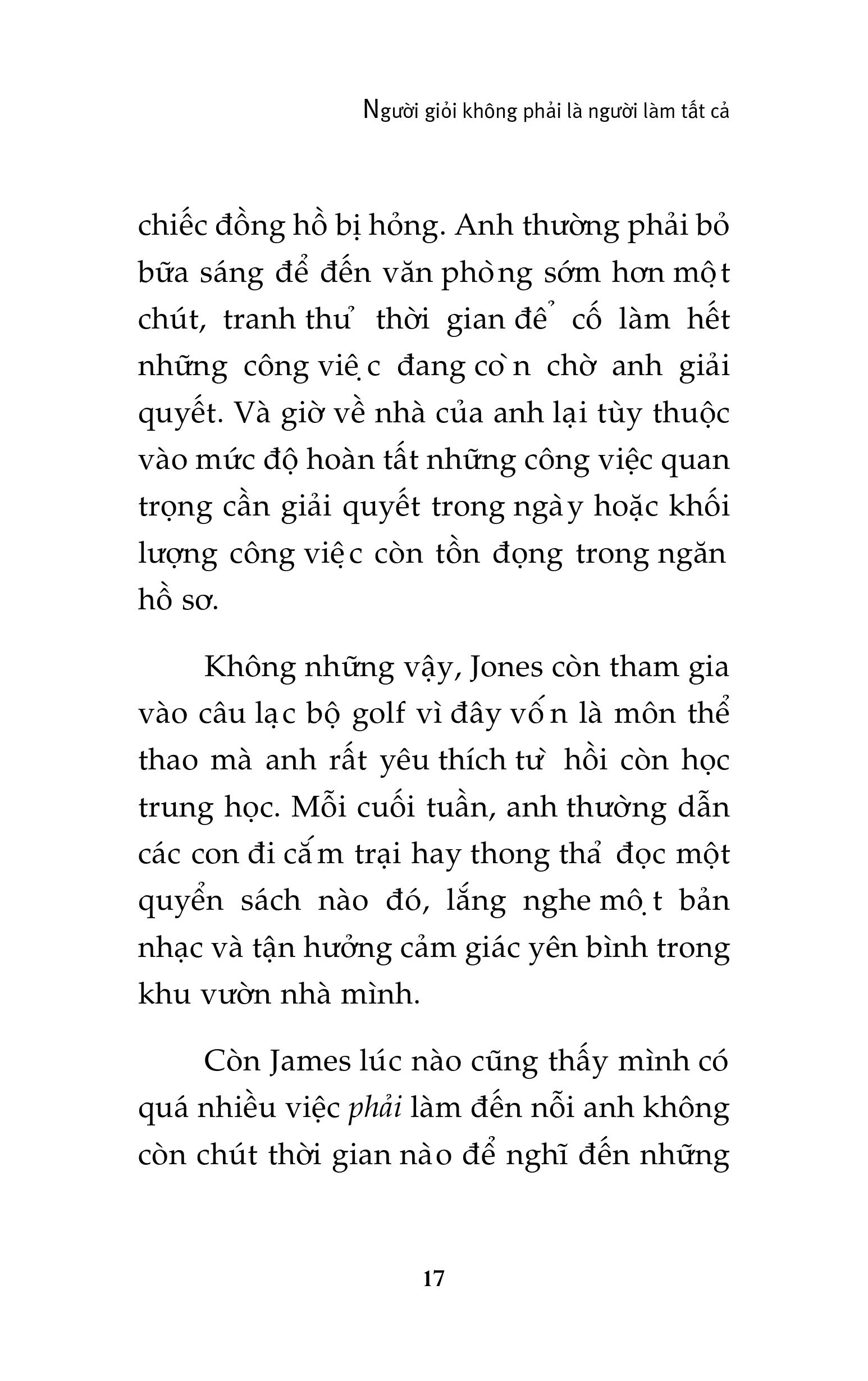 người giỏi không phải là người làm tất cả