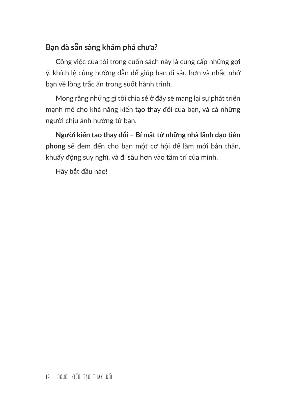 người kiến tạo thay đổi - bí mật từ những nhà lãnh đạo tiên phong