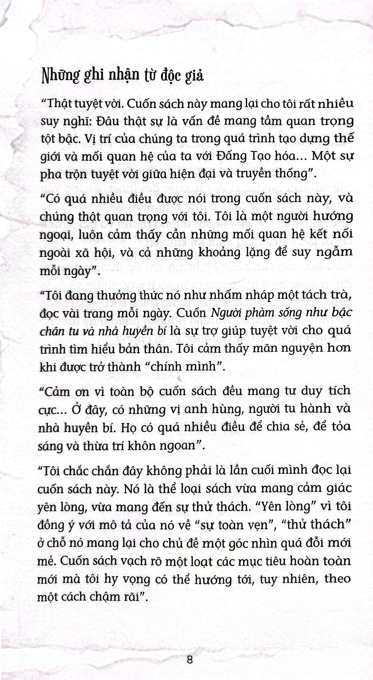 người phàm sống như bậc chân tu và nhà huyền bí