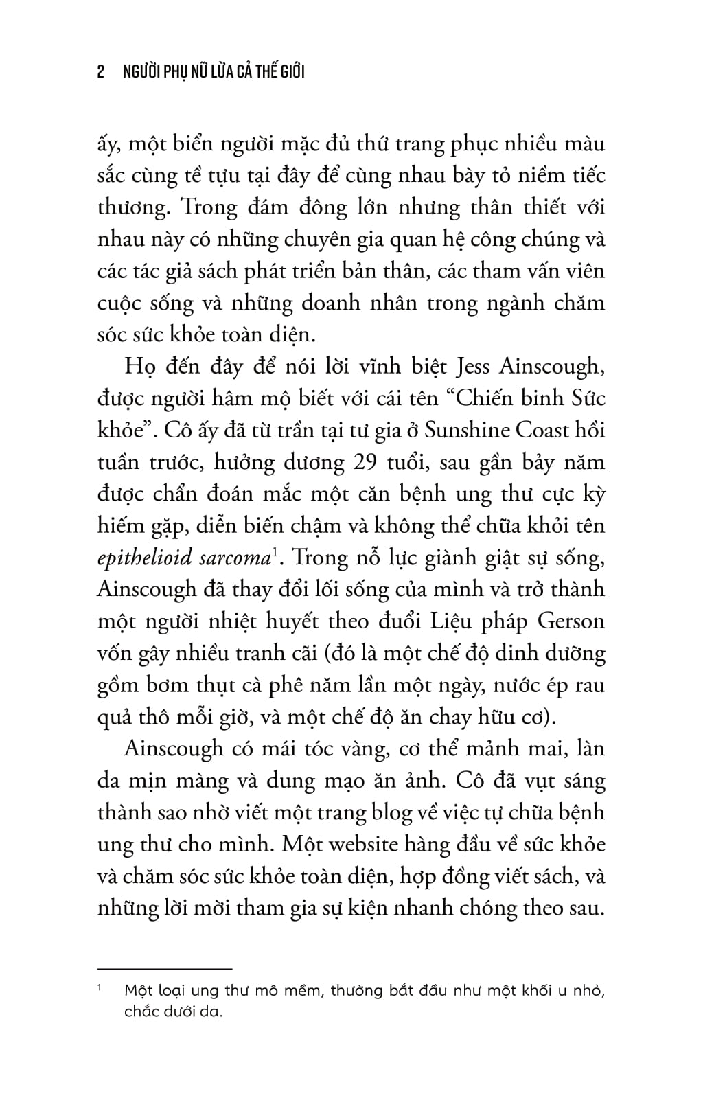 Nguoi Phu Nu Lua Ca The Gioi - Chan Tuong Cua Belle Gibson - Mot Chuyen Gia Suc Khoe Gia Mao