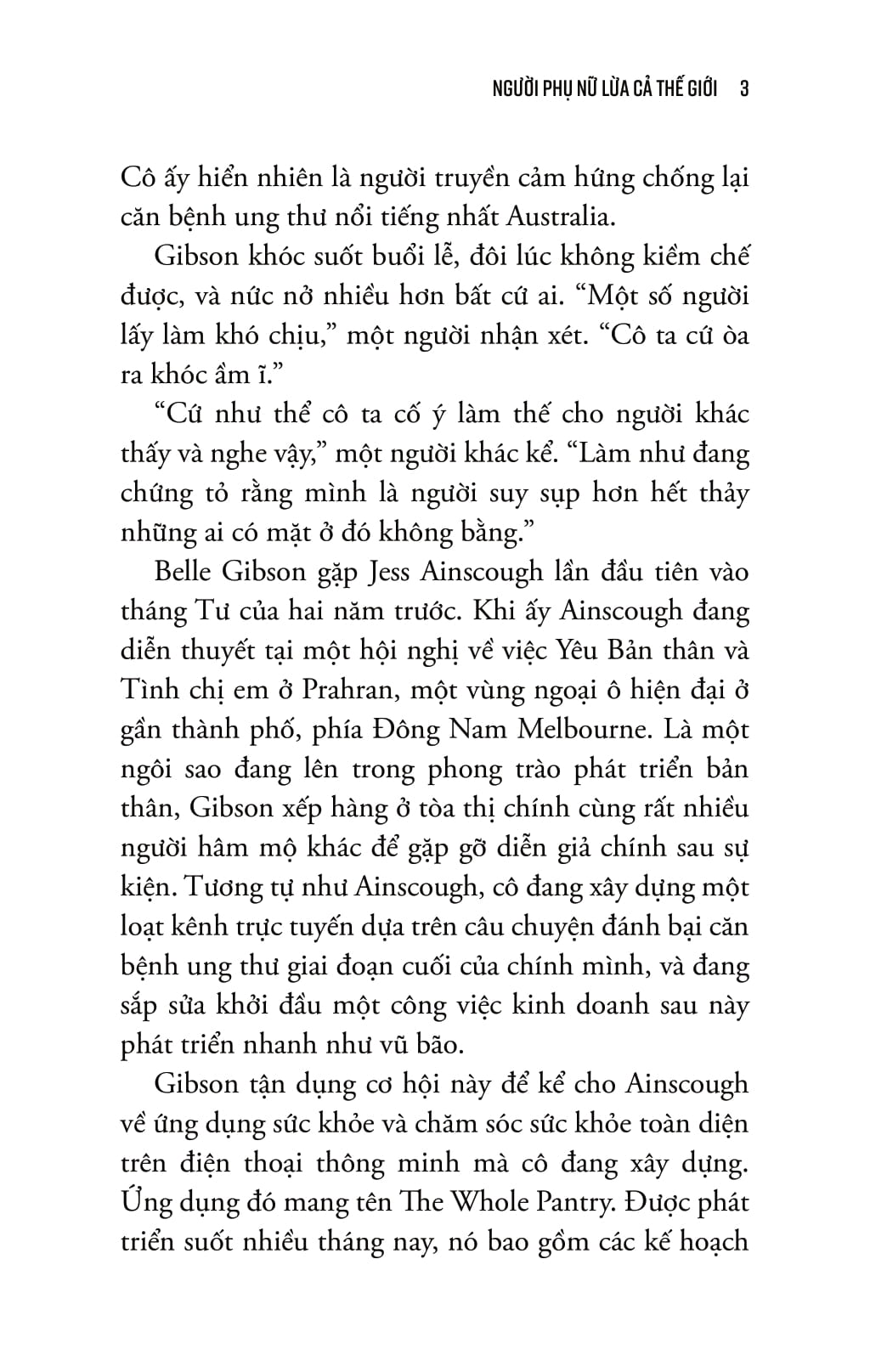 Nguoi Phu Nu Lua Ca The Gioi - Chan Tuong Cua Belle Gibson - Mot Chuyen Gia Suc Khoe Gia Mao