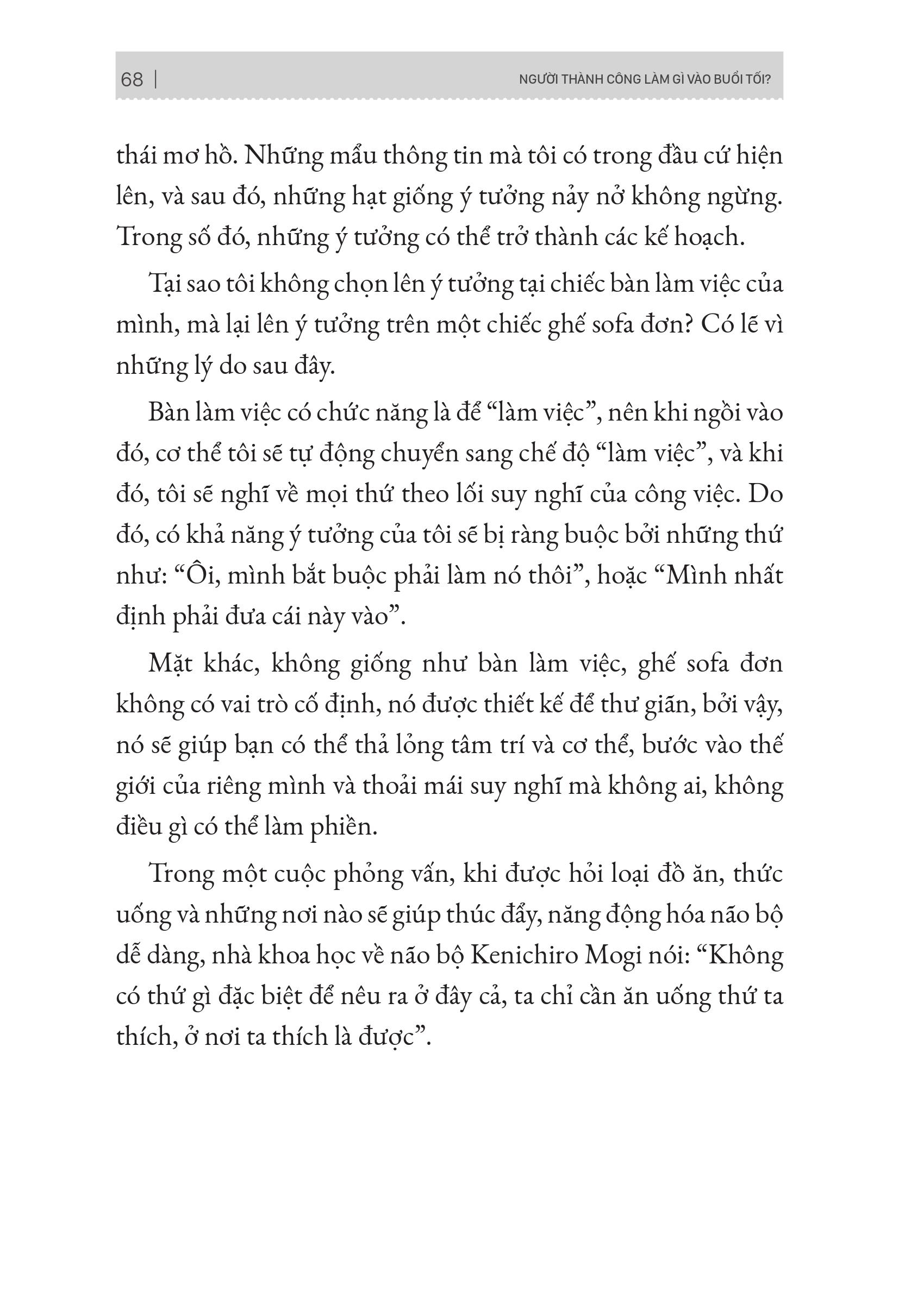 người thành công làm gì vào buổi tối?